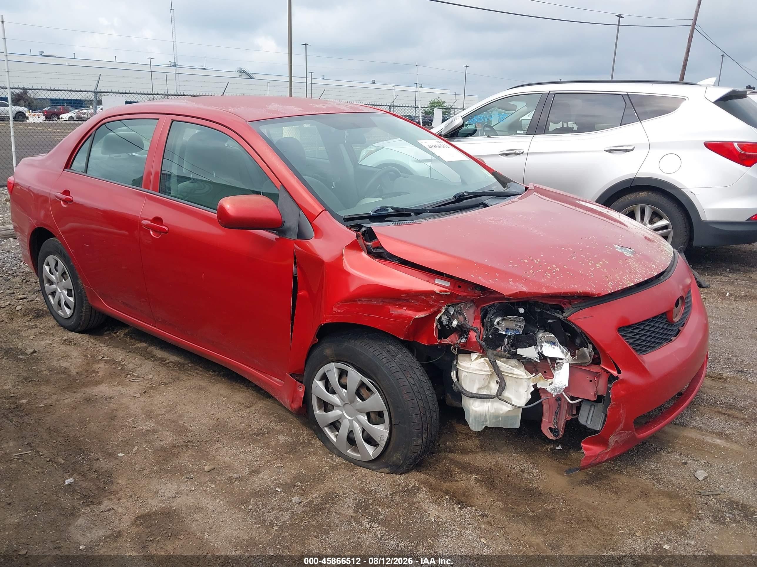 2010 Toyota Corolla Le Red vin: 1NXBU4EE2AZ348834
