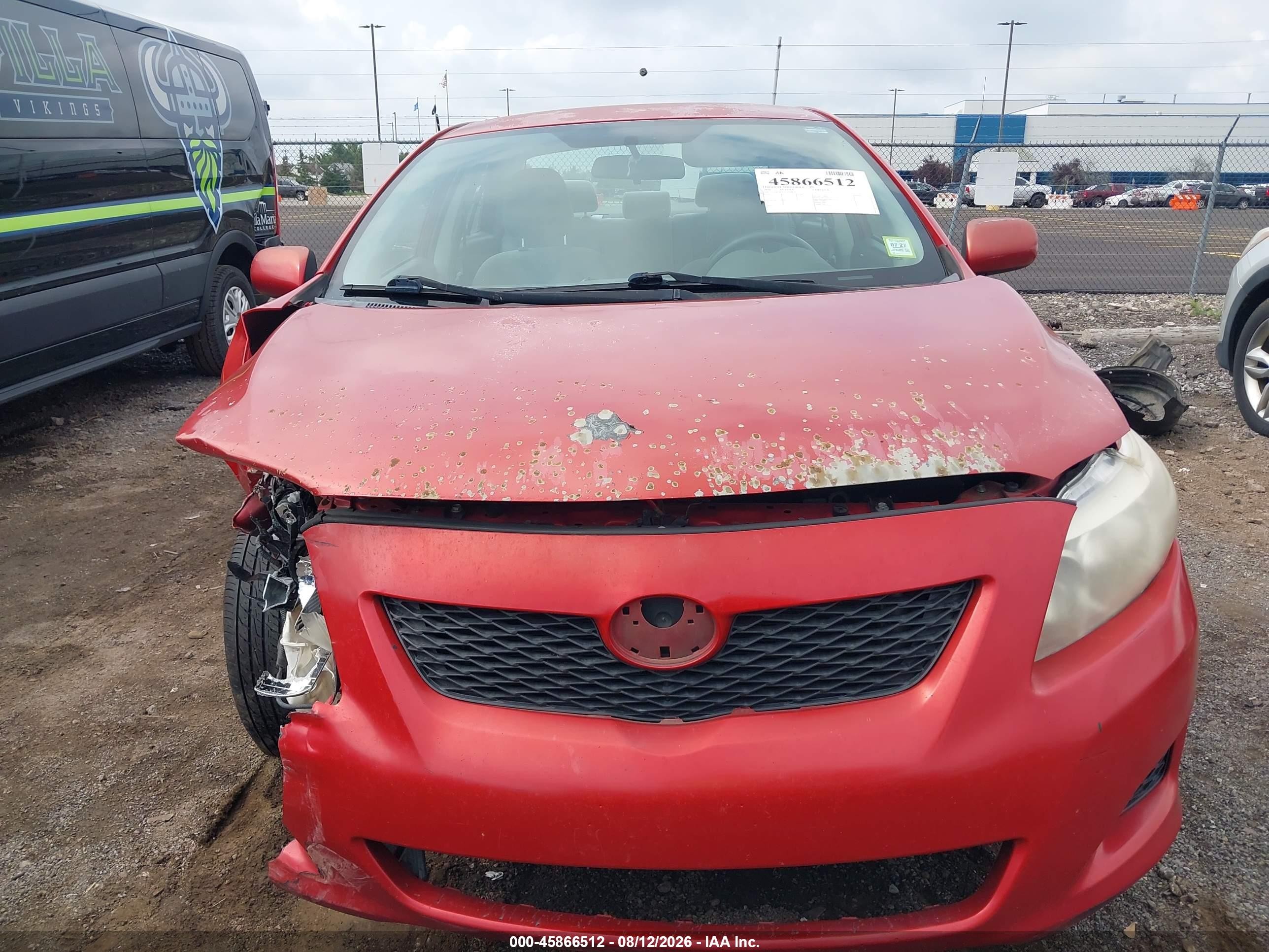 2010 Toyota Corolla Le Red vin: 1NXBU4EE2AZ348834