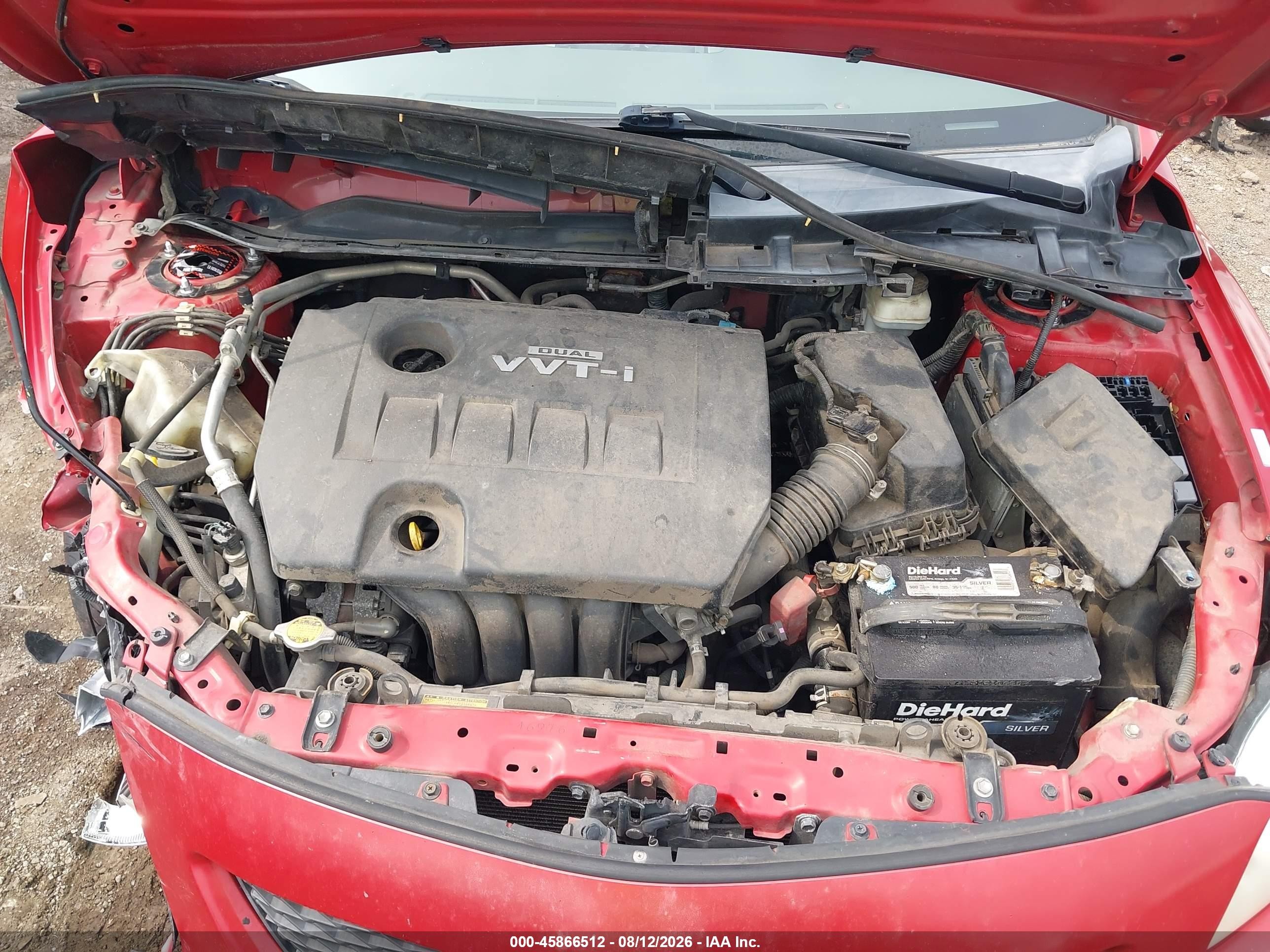 2010 Toyota Corolla Le Red vin: 1NXBU4EE2AZ348834