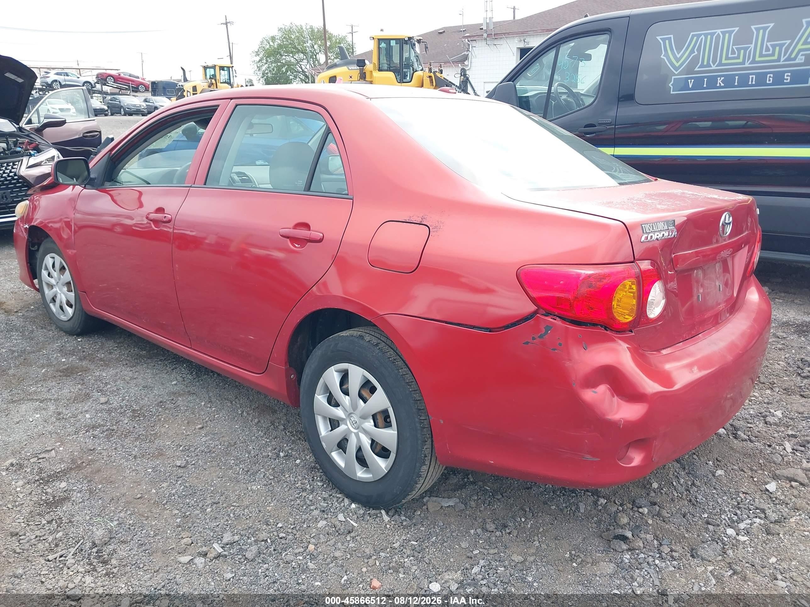 2010 Toyota Corolla Le Red vin: 1NXBU4EE2AZ348834