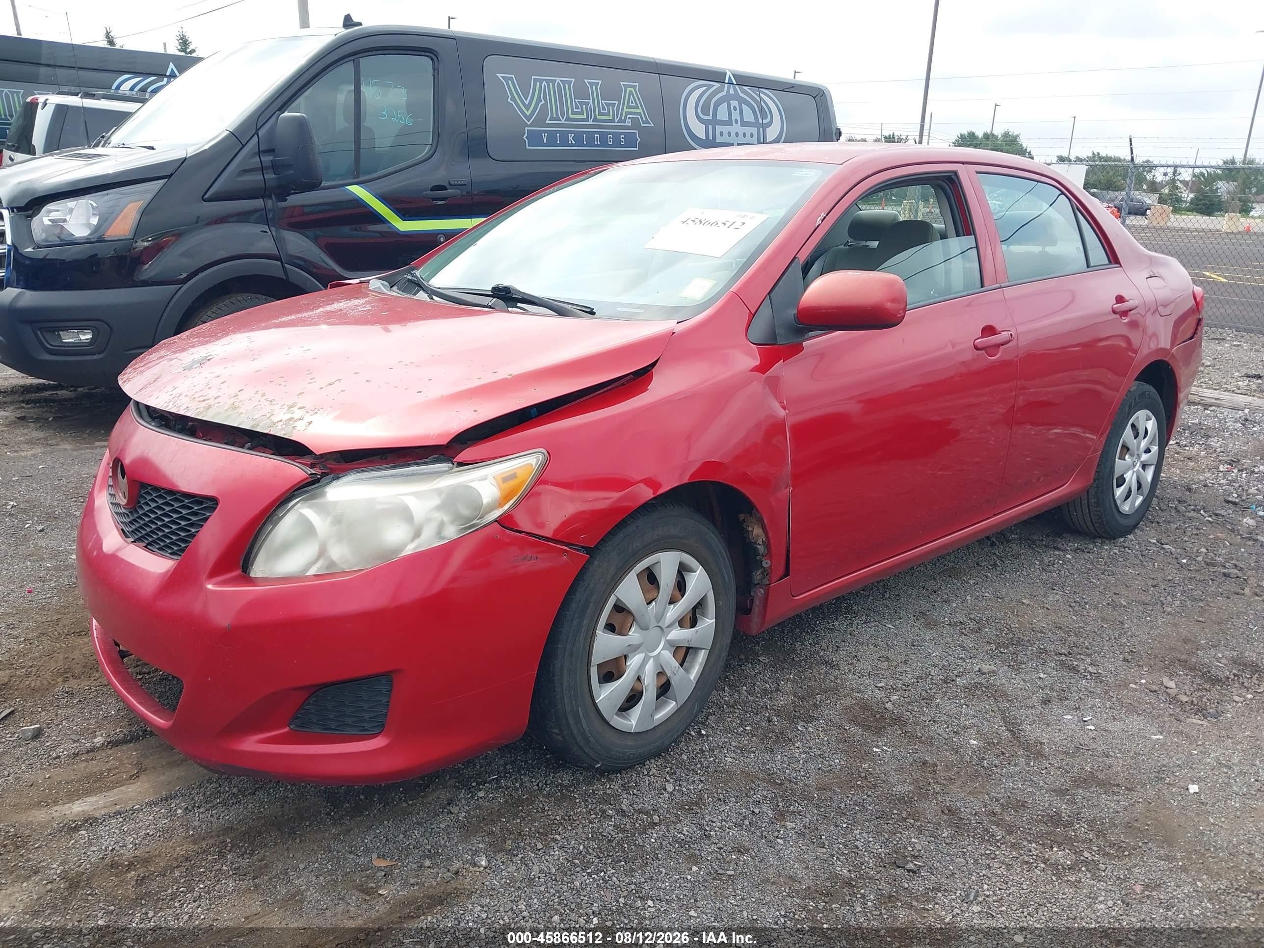 2010 Toyota Corolla Le Red vin: 1NXBU4EE2AZ348834