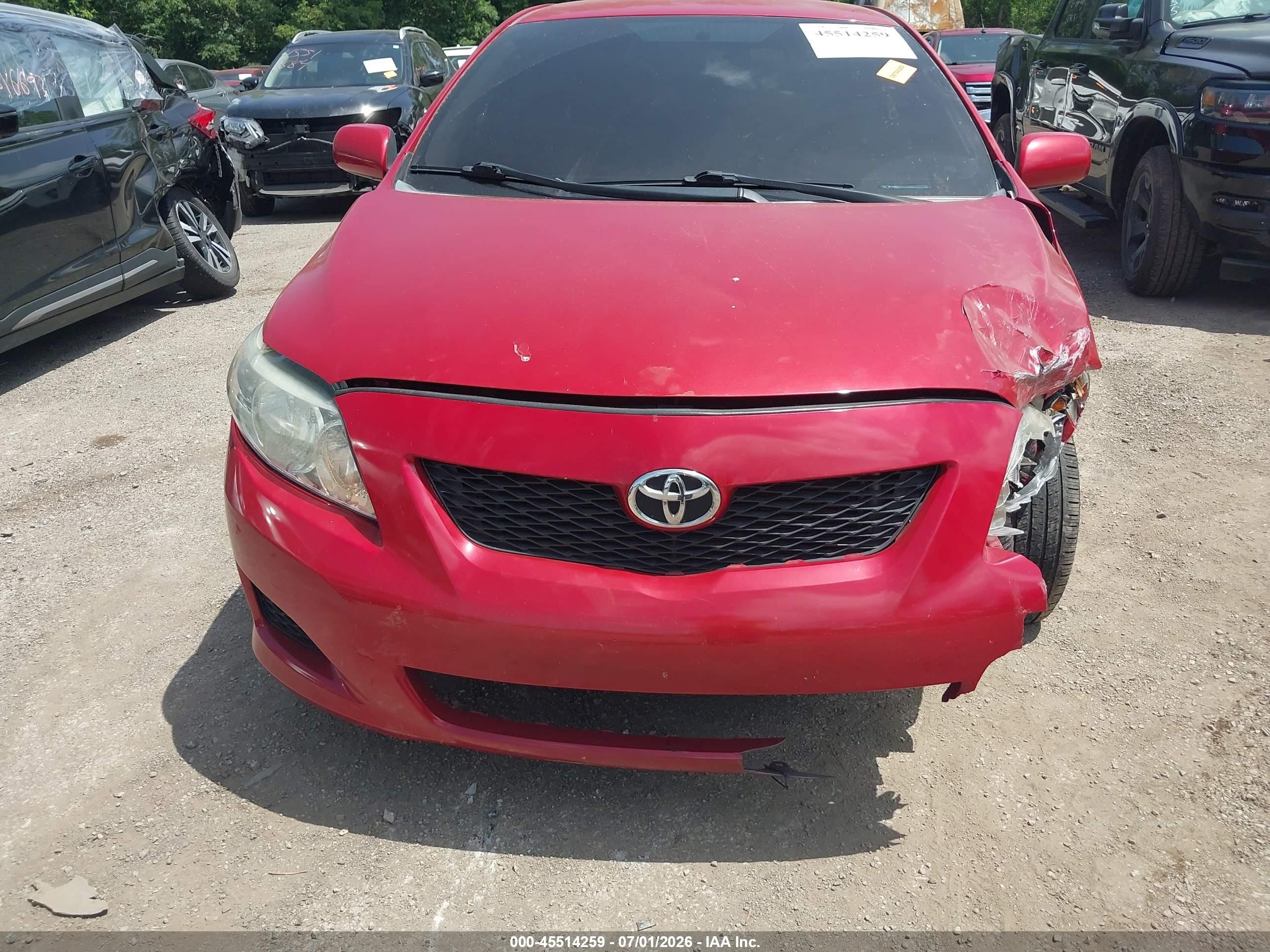 2010 Toyota Corolla Le Красный vin: 1NXBU4EE2AZ380764