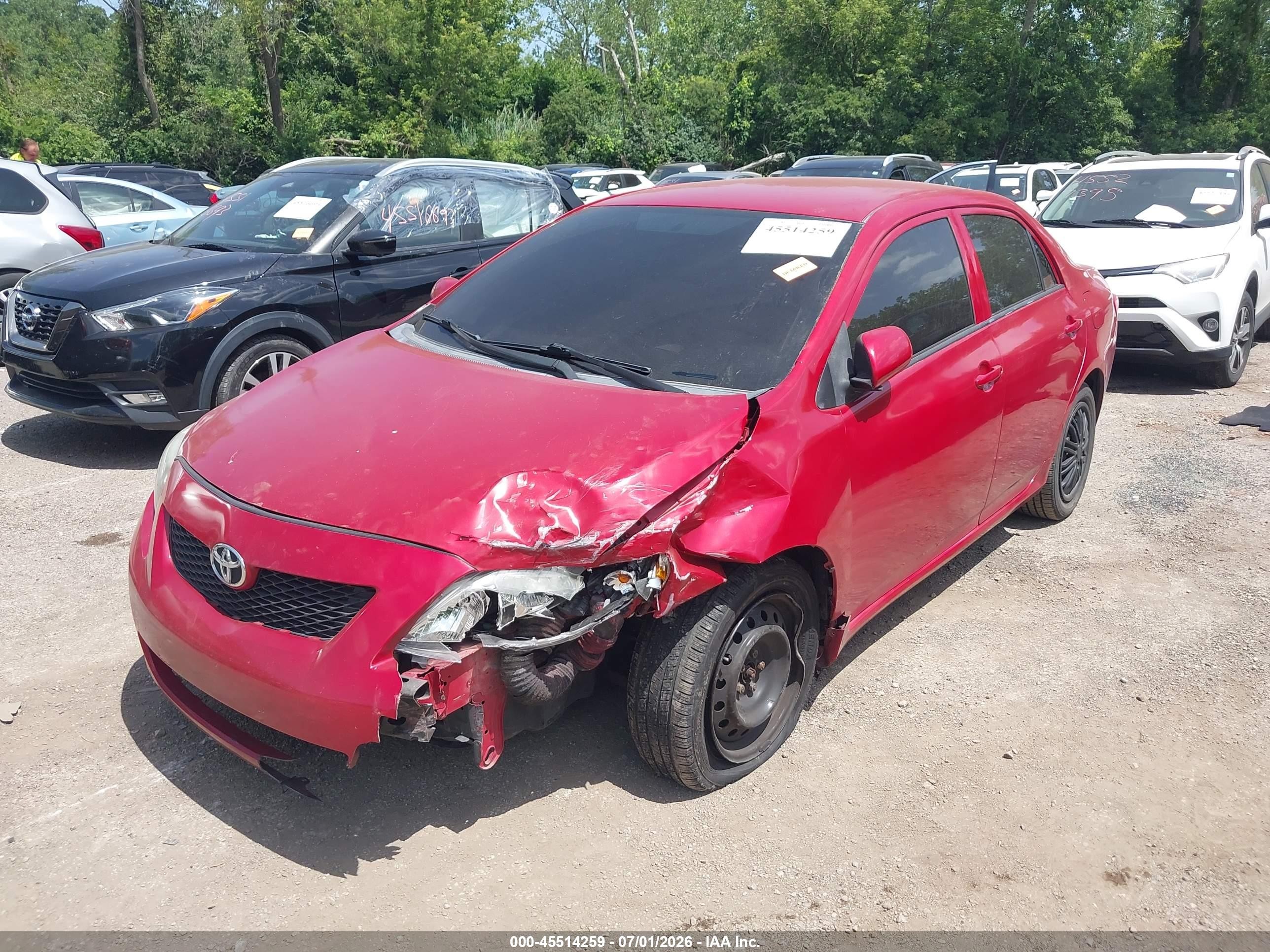 2010 Toyota Corolla Le Красный vin: 1NXBU4EE2AZ380764