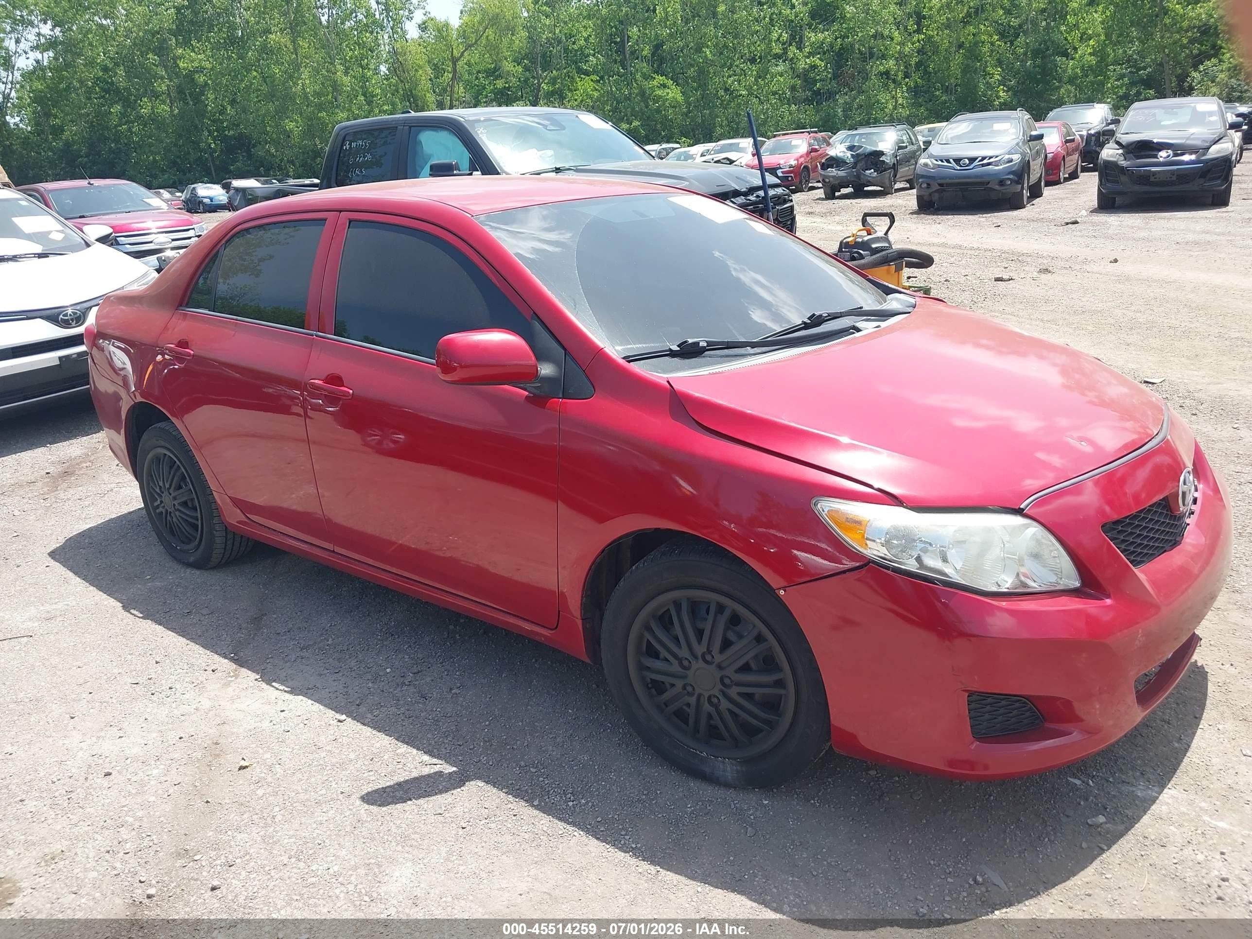 2010 Toyota Corolla Le Красный vin: 1NXBU4EE2AZ380764