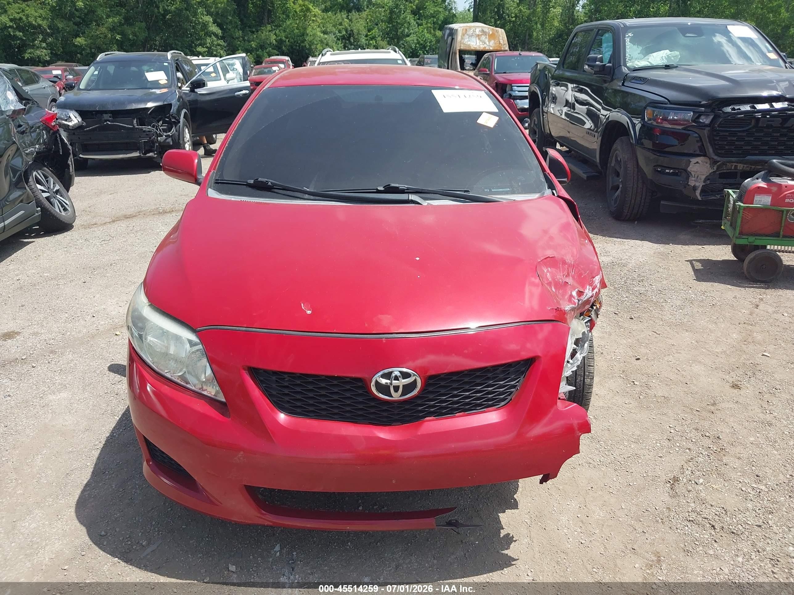 2010 Toyota Corolla Le Красный vin: 1NXBU4EE2AZ380764