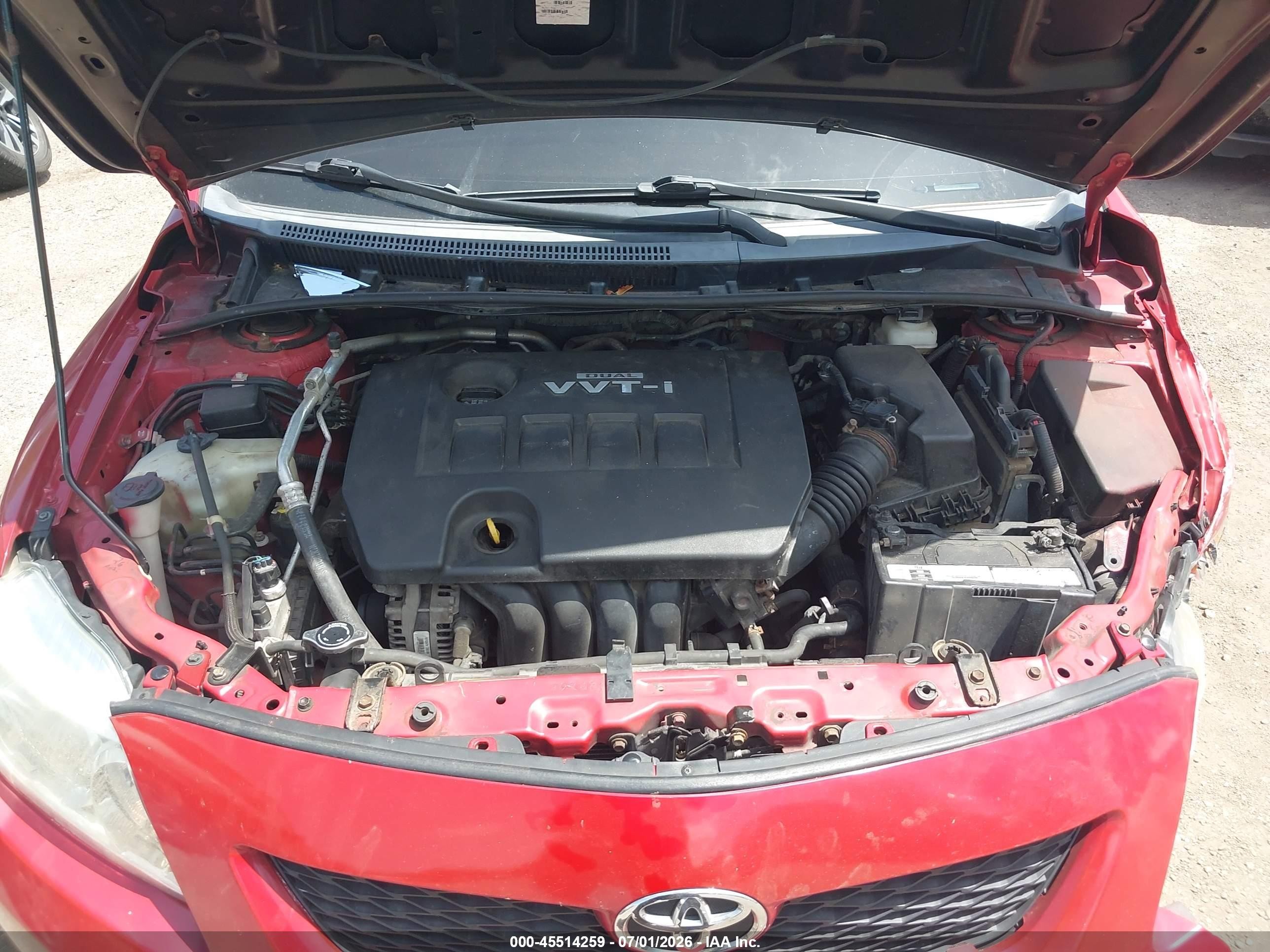 2010 Toyota Corolla Le Красный vin: 1NXBU4EE2AZ380764