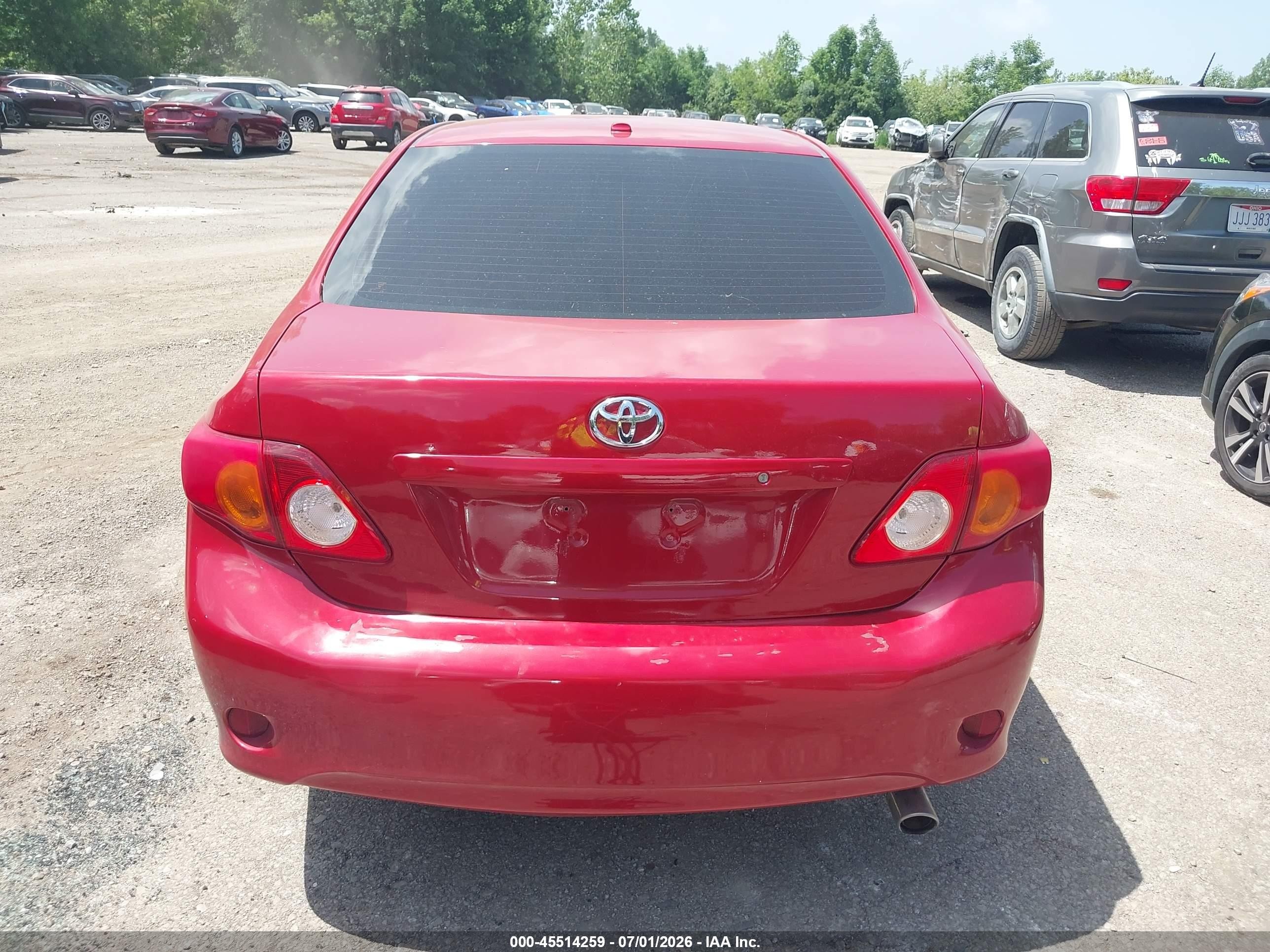 2010 Toyota Corolla Le Красный vin: 1NXBU4EE2AZ380764