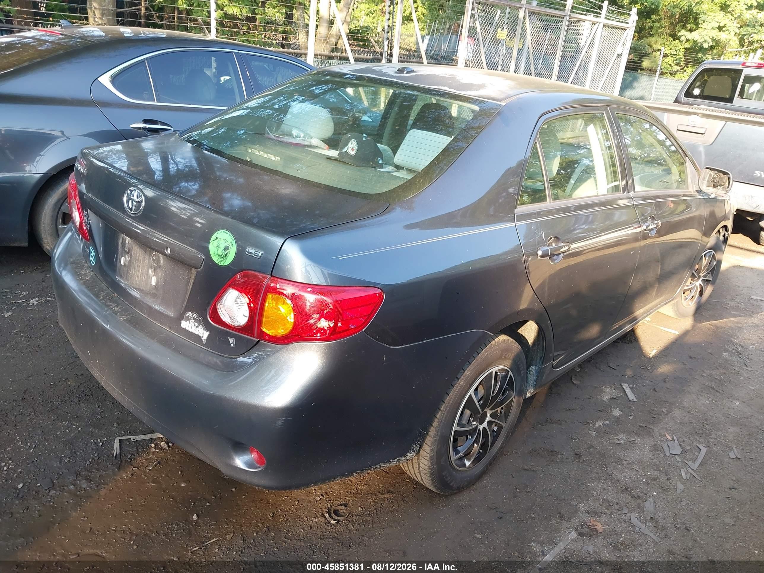 2010 Toyota Corolla Le Gray vin: 1NXBU4EE3AZ169251