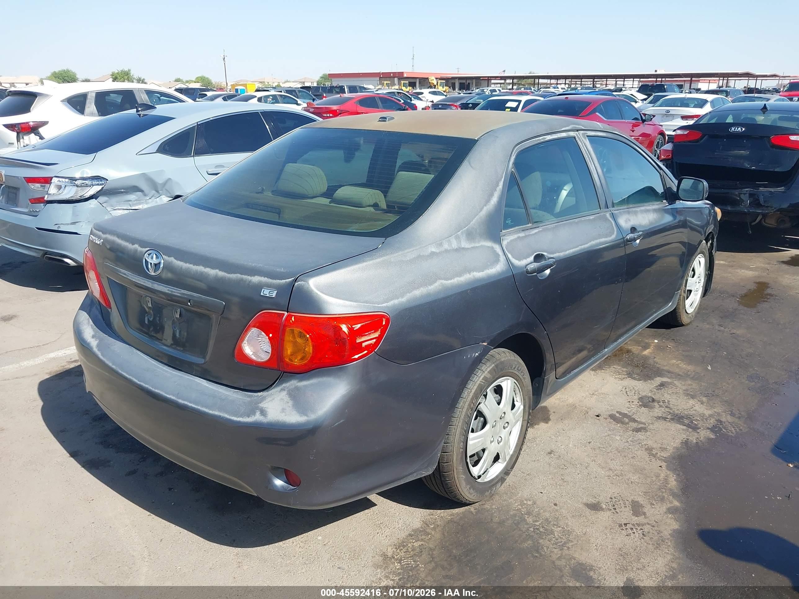 2010 Toyota Corolla Le Серый vin: 1NXBU4EE3AZ204855