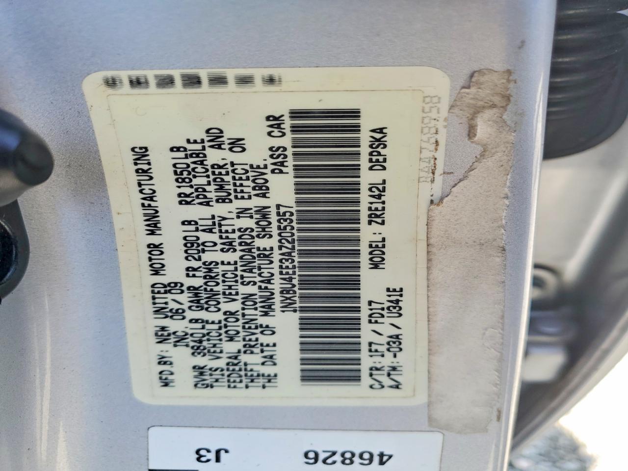 2010 Toyota Corolla S Silver vin: 1NXBU4EE3AZ205357
