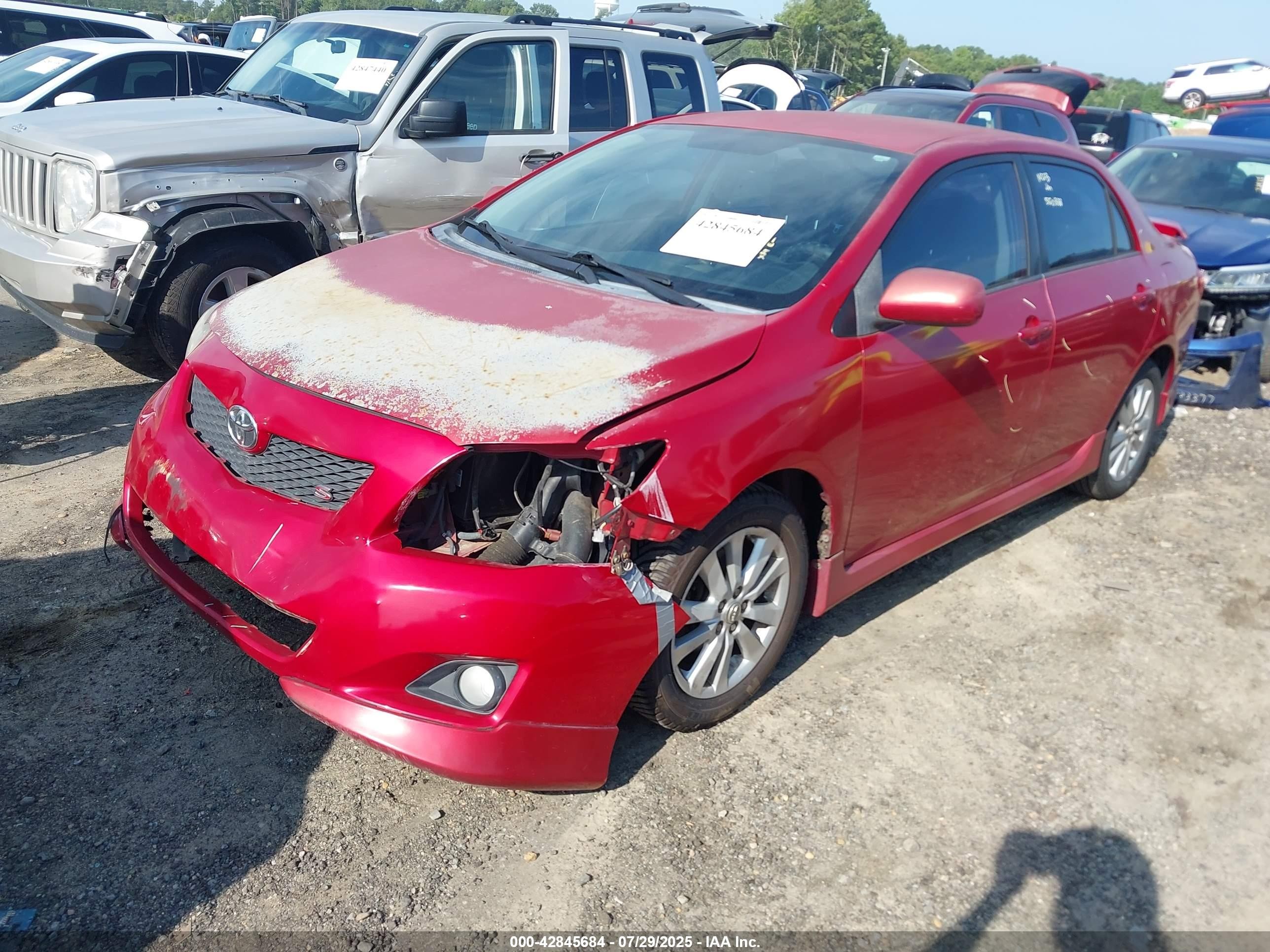 2010 Toyota Corolla S Red vin: 1NXBU4EE3AZ206461