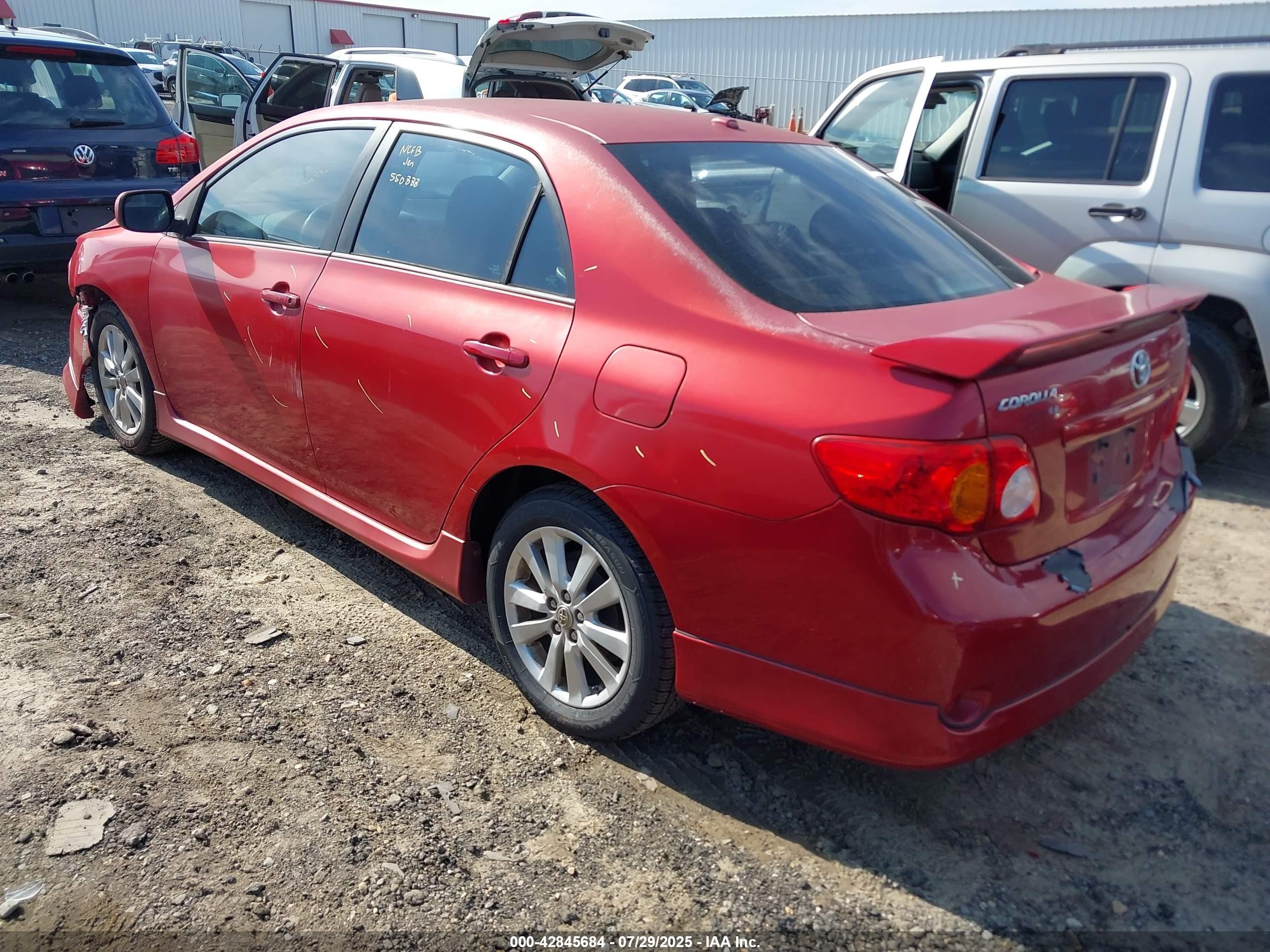 2010 Toyota Corolla S Red vin: 1NXBU4EE3AZ206461
