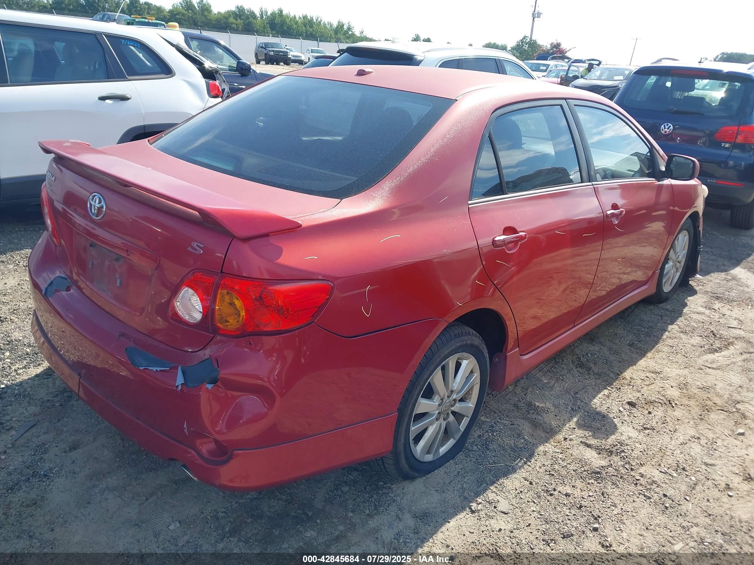 2010 Toyota Corolla S Red vin: 1NXBU4EE3AZ206461