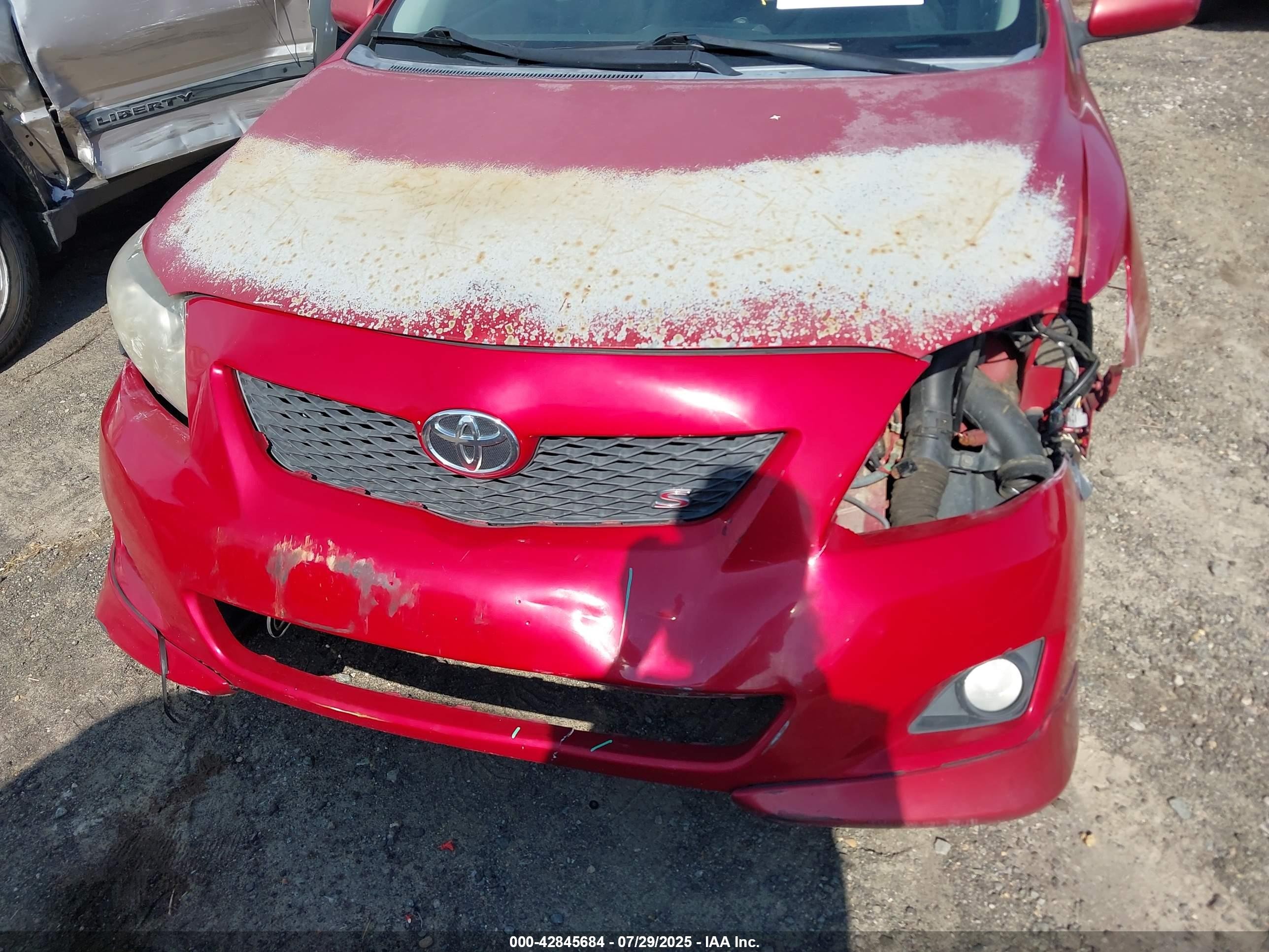 2010 Toyota Corolla S Red vin: 1NXBU4EE3AZ206461