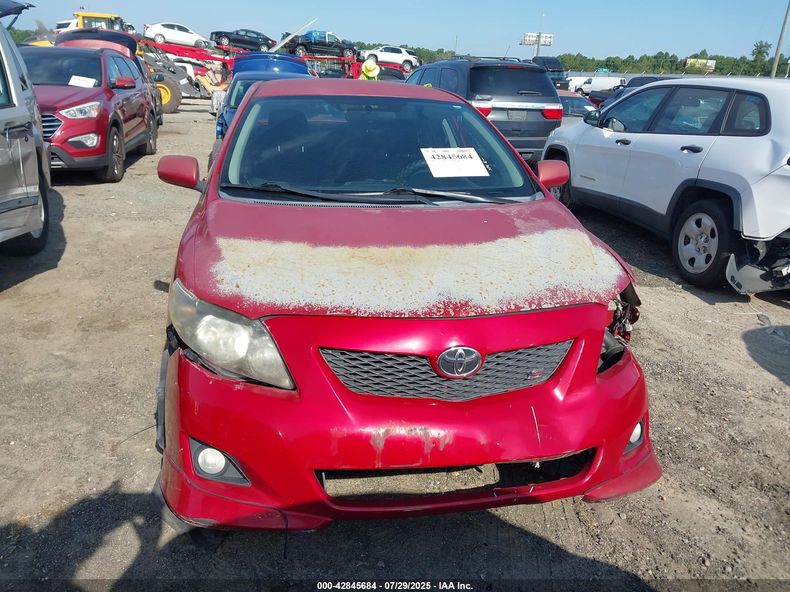 2010 Toyota Corolla S Red vin: 1NXBU4EE3AZ206461
