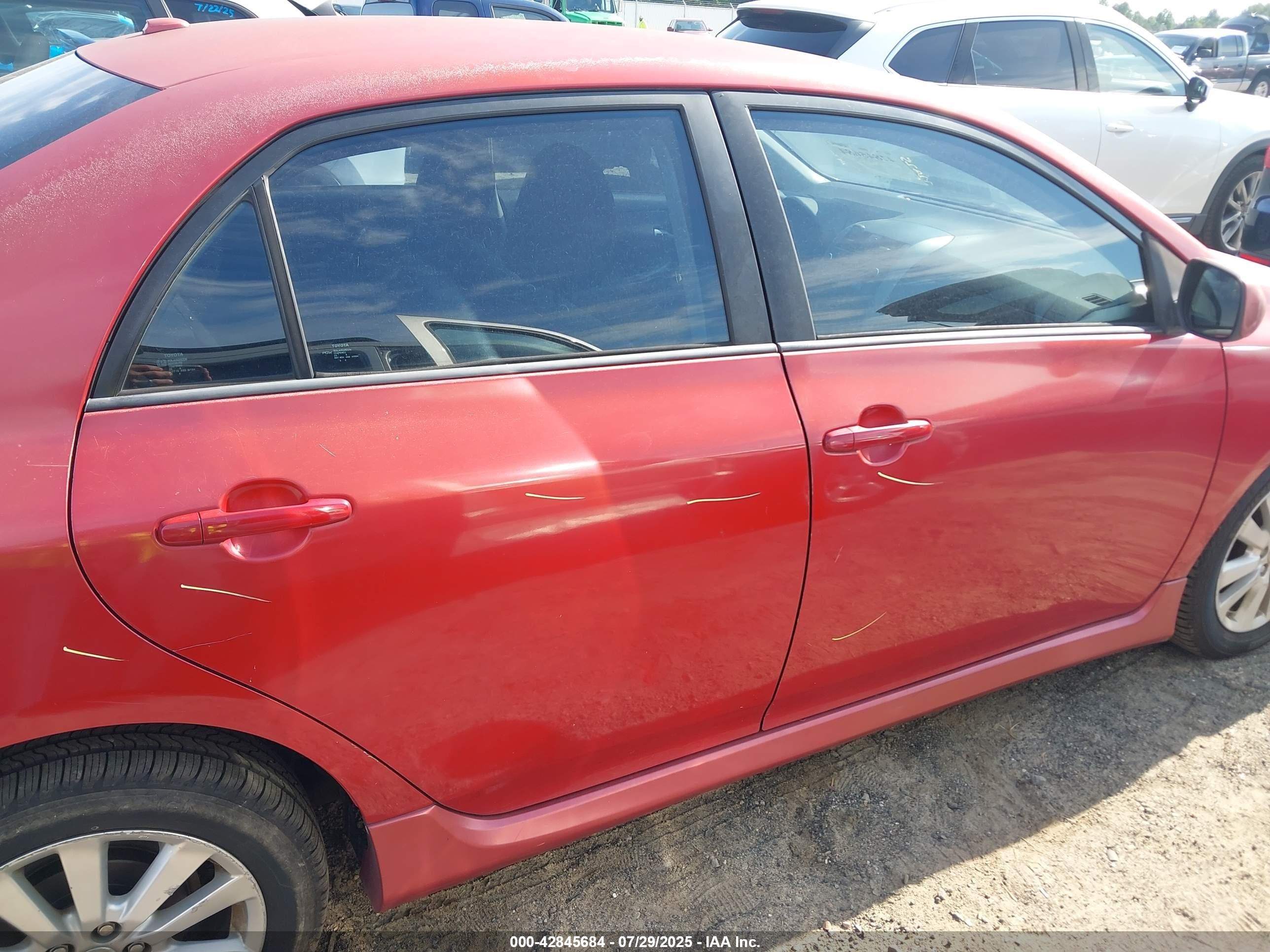 2010 Toyota Corolla S Red vin: 1NXBU4EE3AZ206461