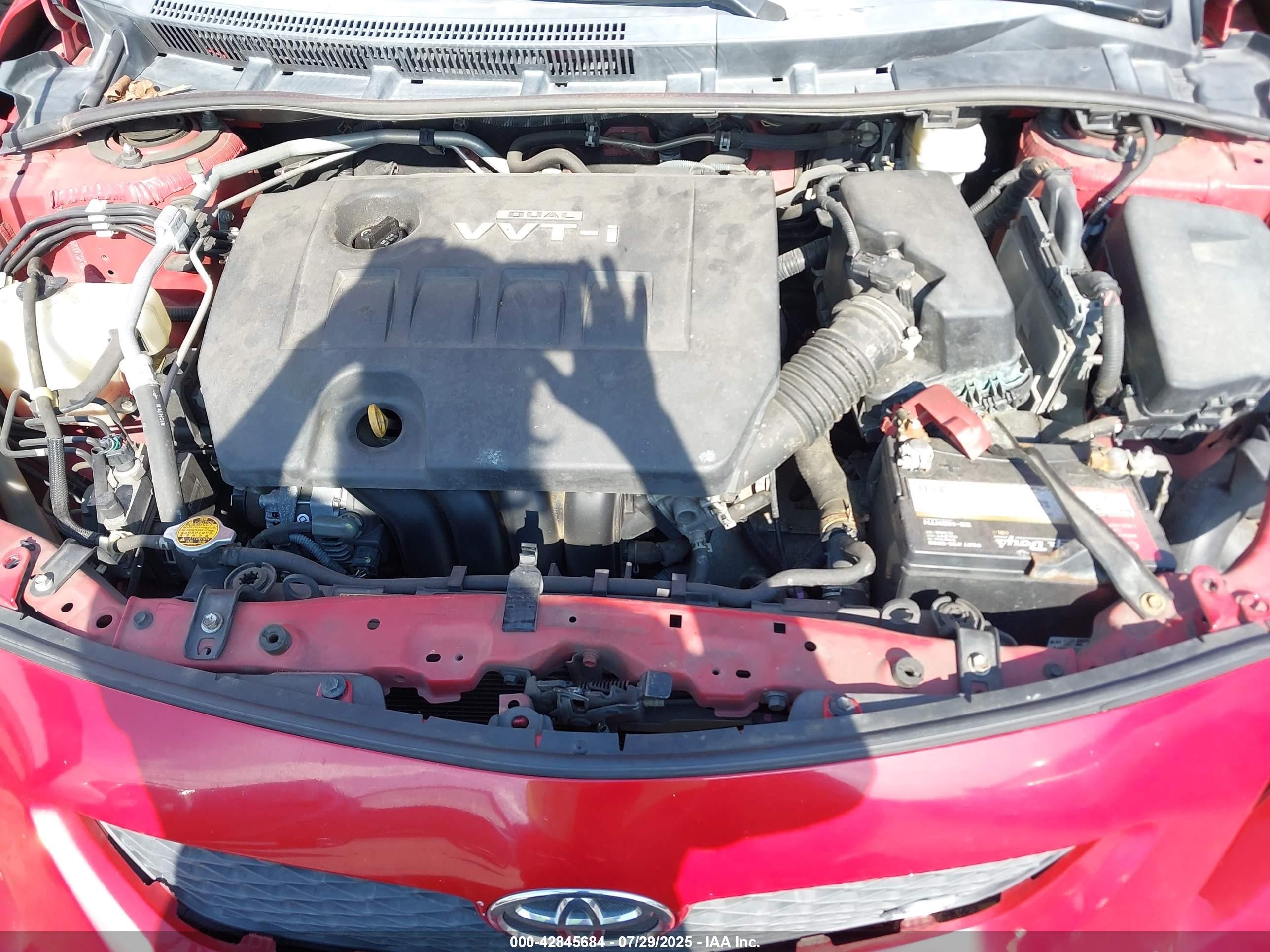 2010 Toyota Corolla S Red vin: 1NXBU4EE3AZ206461