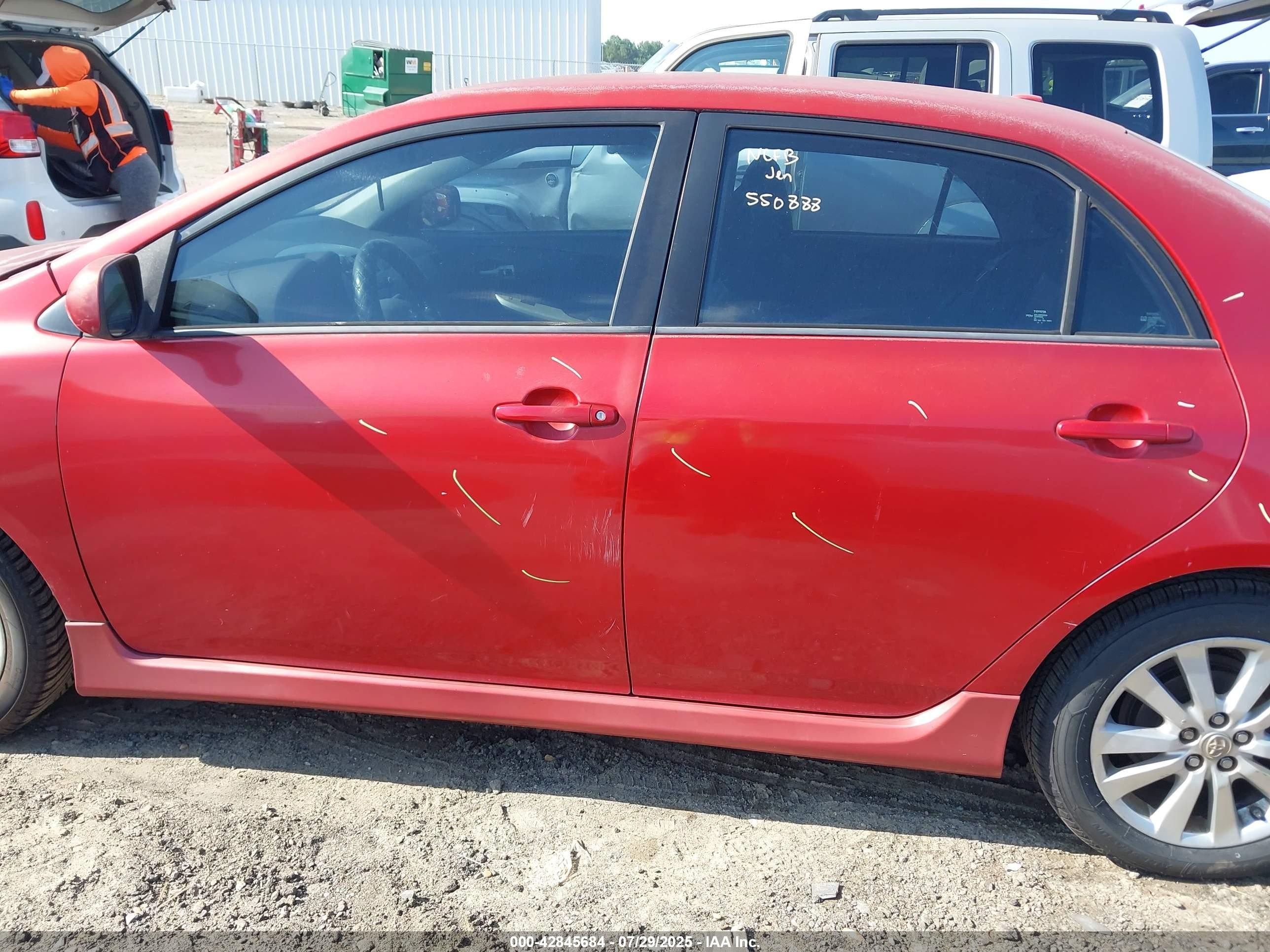 2010 Toyota Corolla S Red vin: 1NXBU4EE3AZ206461