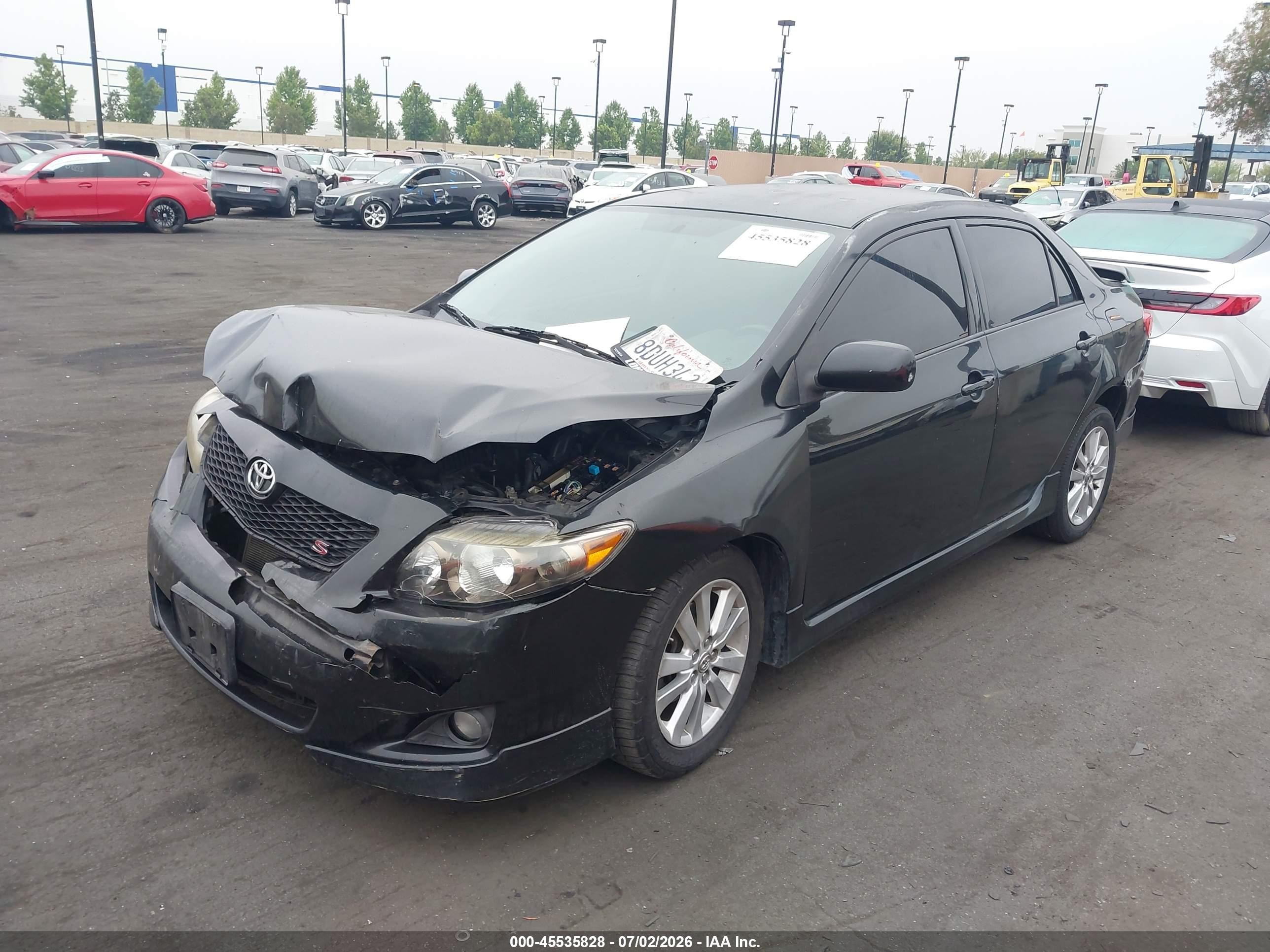 2010 Toyota Corolla S Black vin: 1NXBU4EE3AZ231392