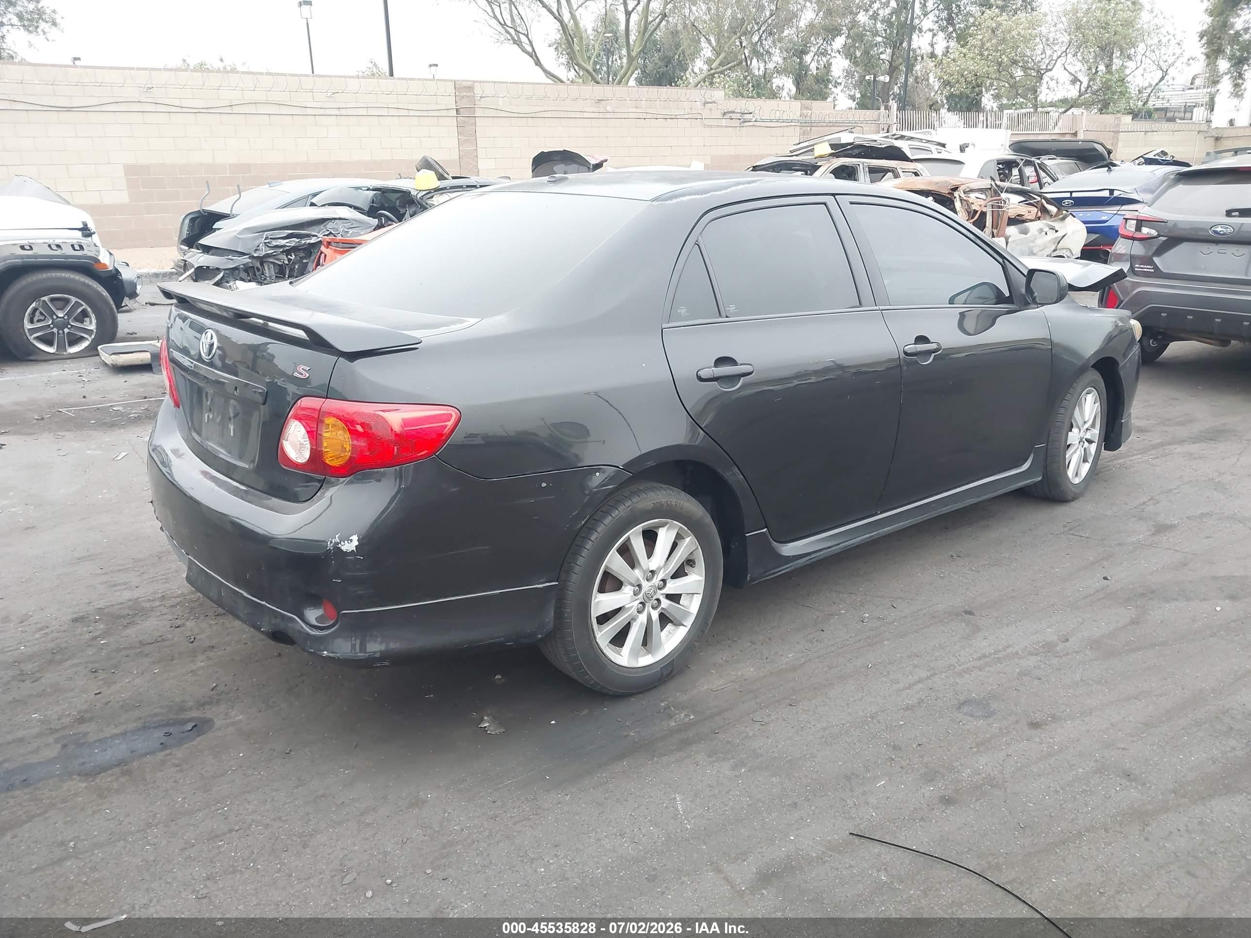 2010 Toyota Corolla S Black vin: 1NXBU4EE3AZ231392