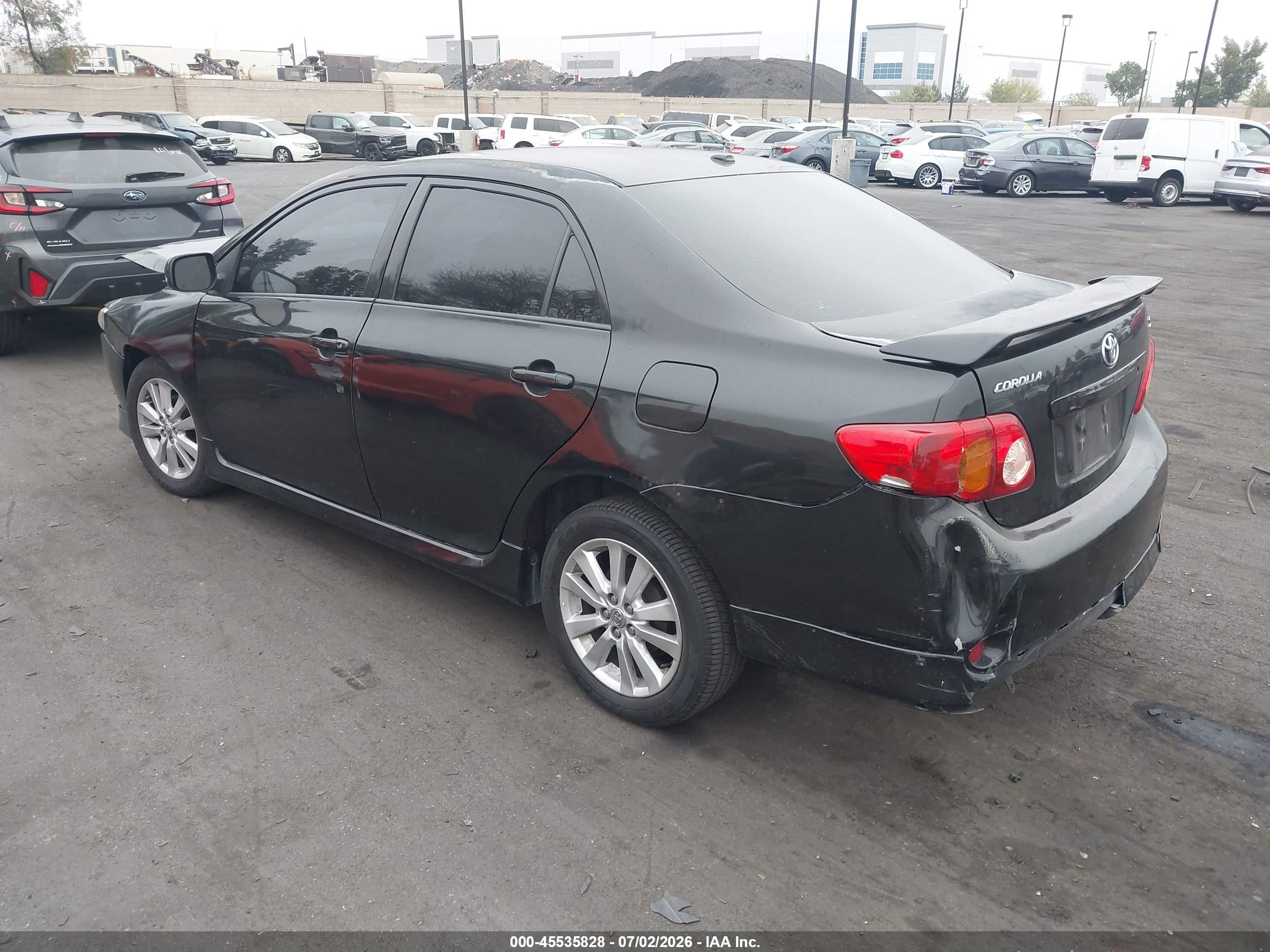 2010 Toyota Corolla S Black vin: 1NXBU4EE3AZ231392