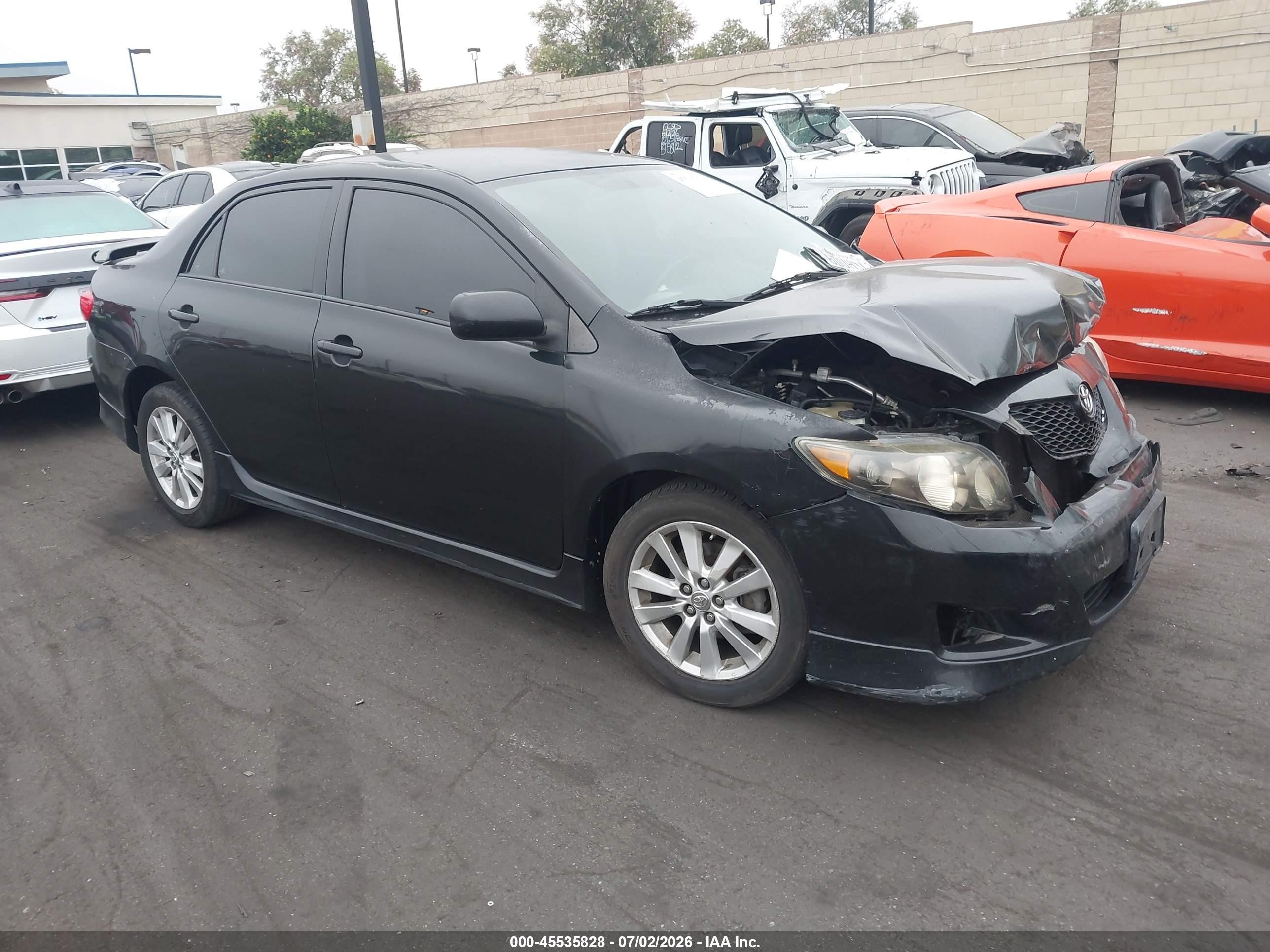 2010 Toyota Corolla S Black vin: 1NXBU4EE3AZ231392