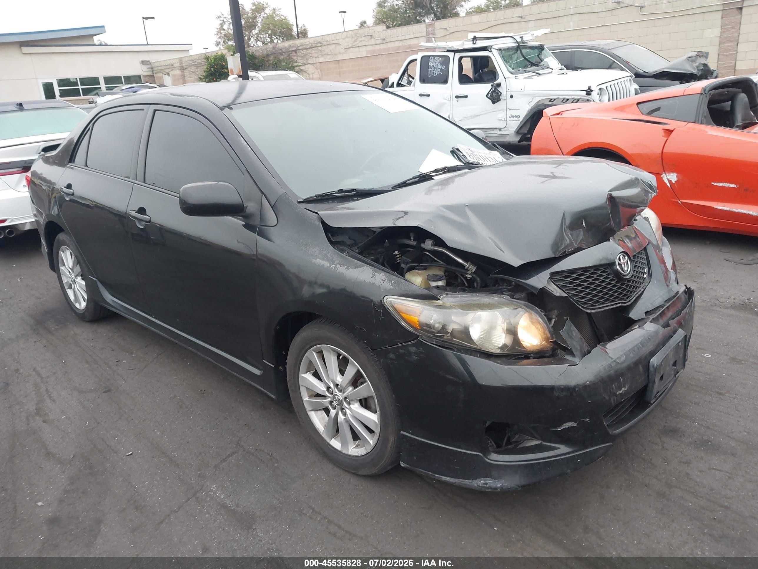2010 Toyota Corolla S Black vin: 1NXBU4EE3AZ231392