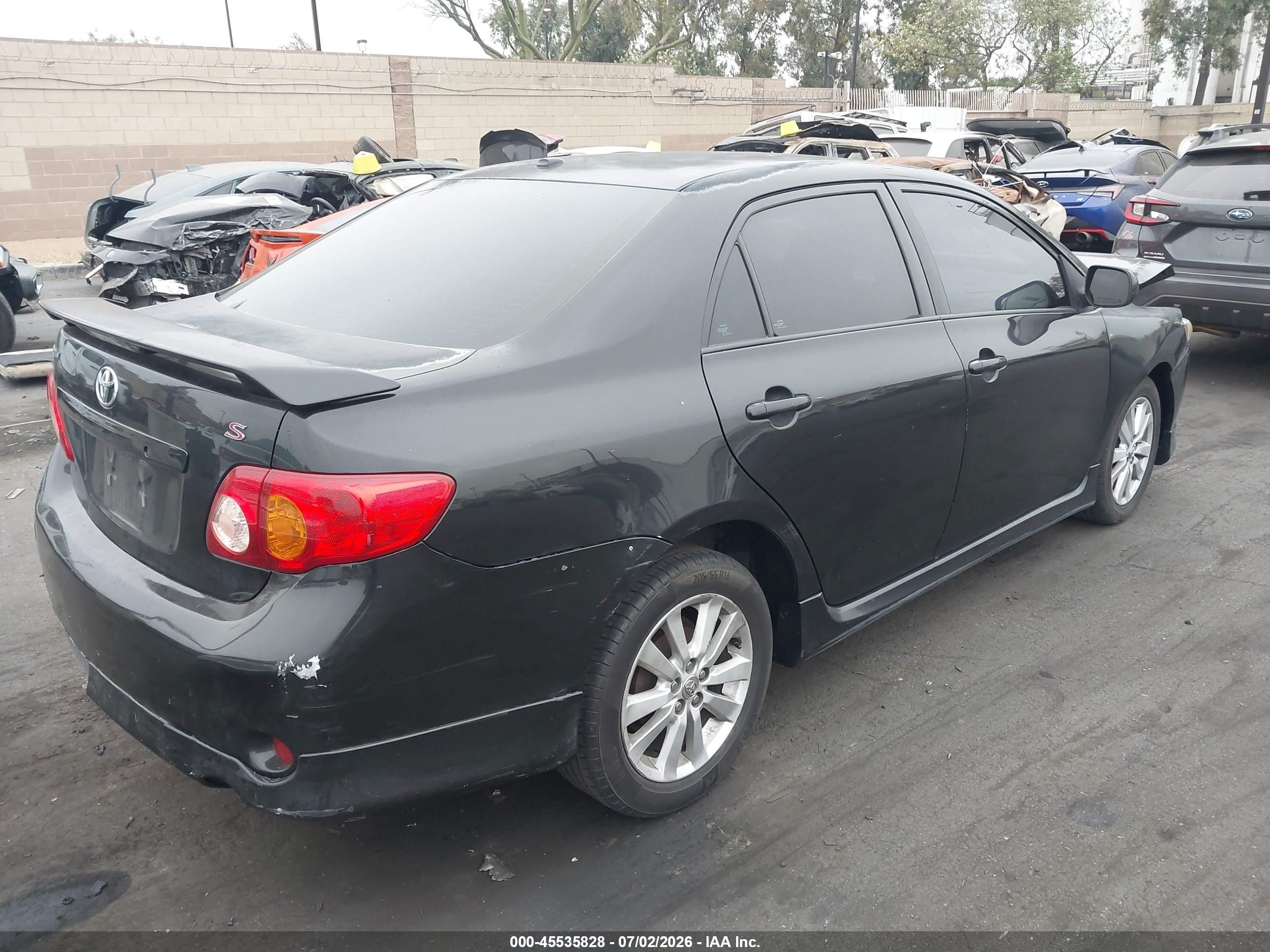 2010 Toyota Corolla S Black vin: 1NXBU4EE3AZ231392