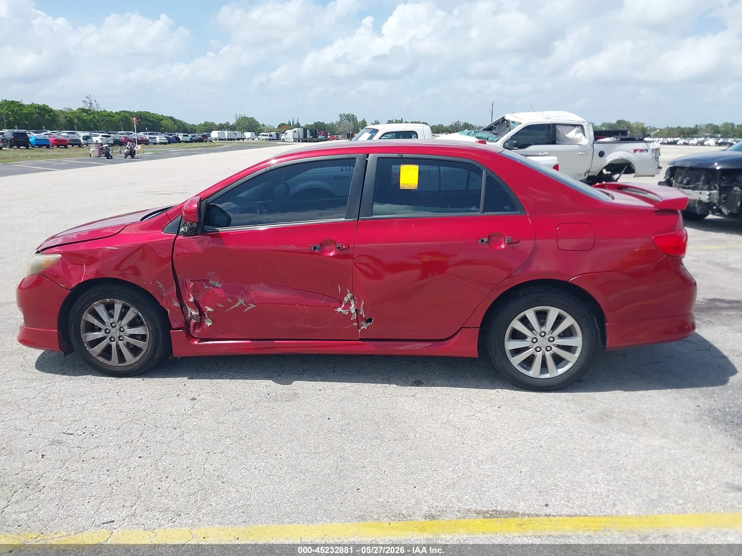 2010 Toyota Corolla S Red vin: 1NXBU4EE3AZ240299