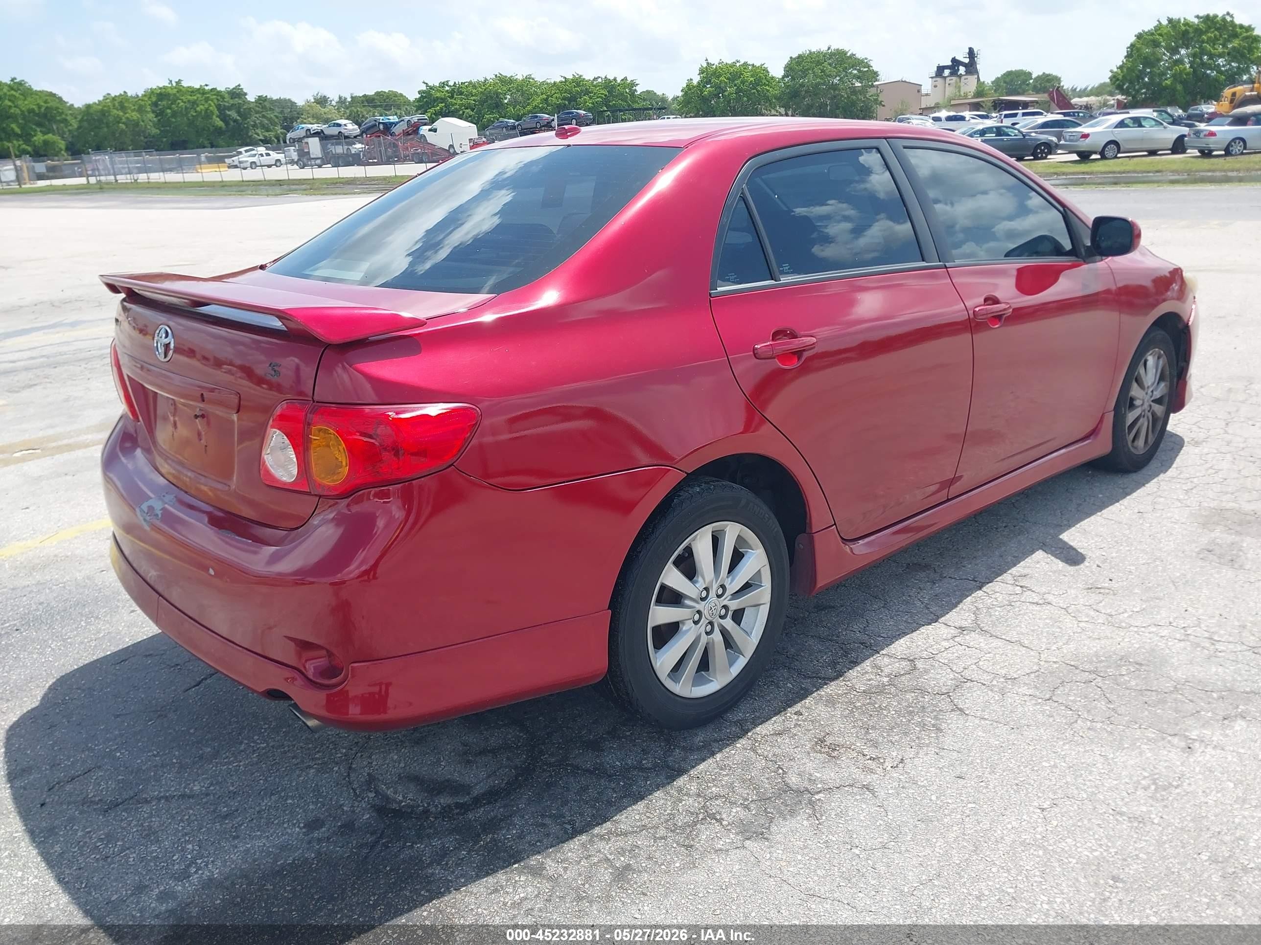 2010 Toyota Corolla S Red vin: 1NXBU4EE3AZ240299