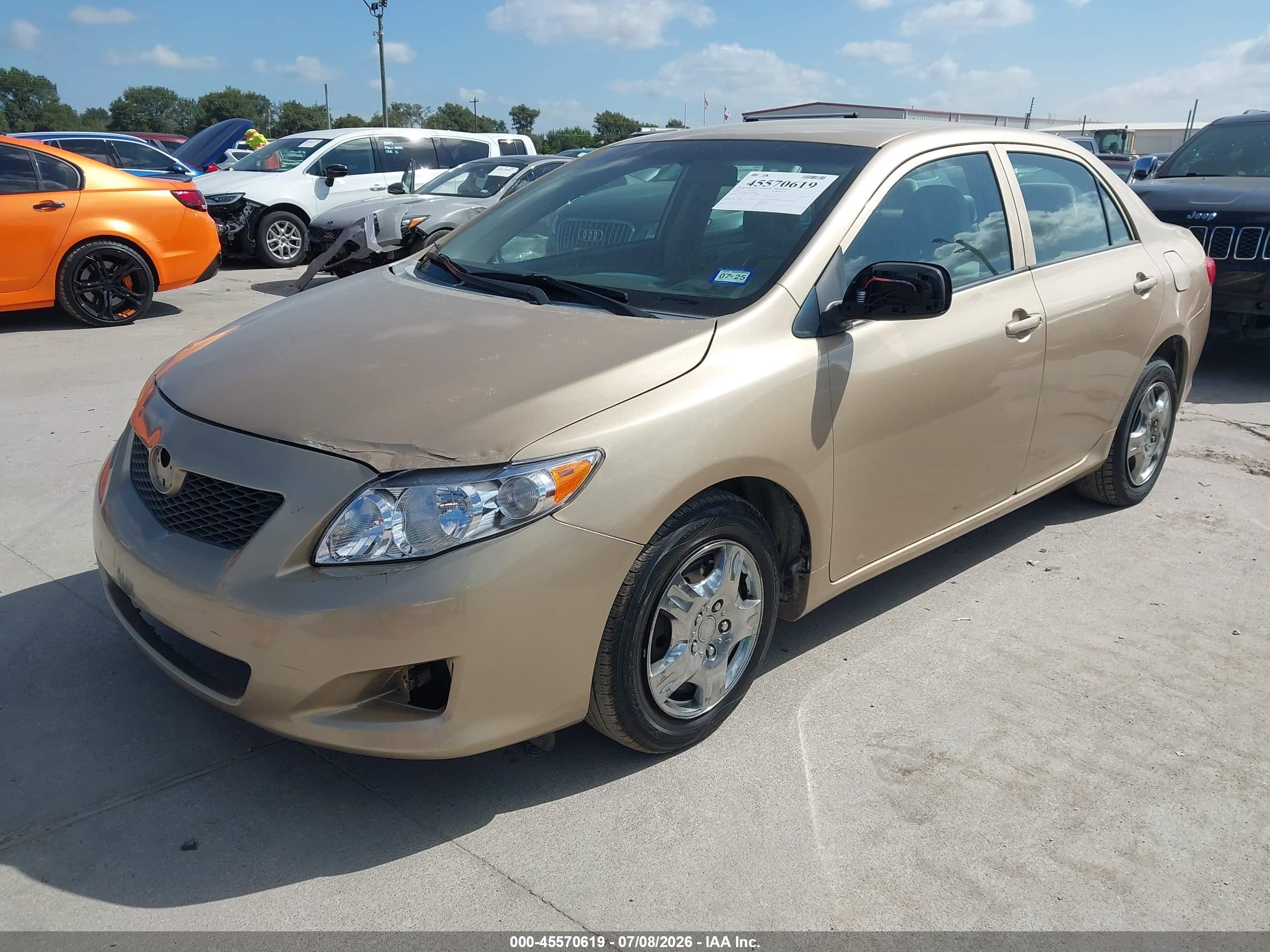 2010 Toyota Corolla Le Gold vin: 1NXBU4EE3AZ247706