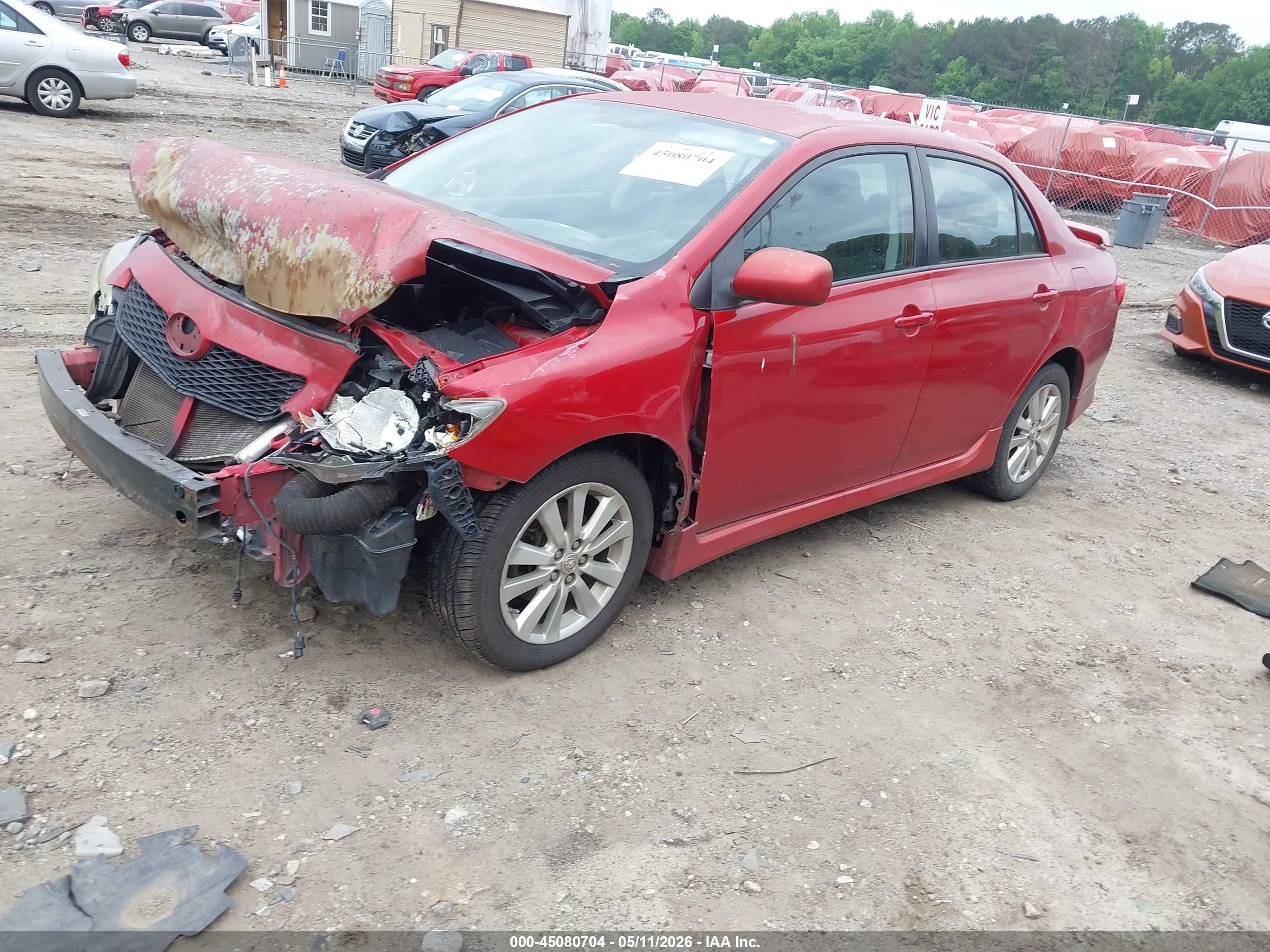 2010 Toyota Corolla S Red vin: 1NXBU4EE3AZ248063