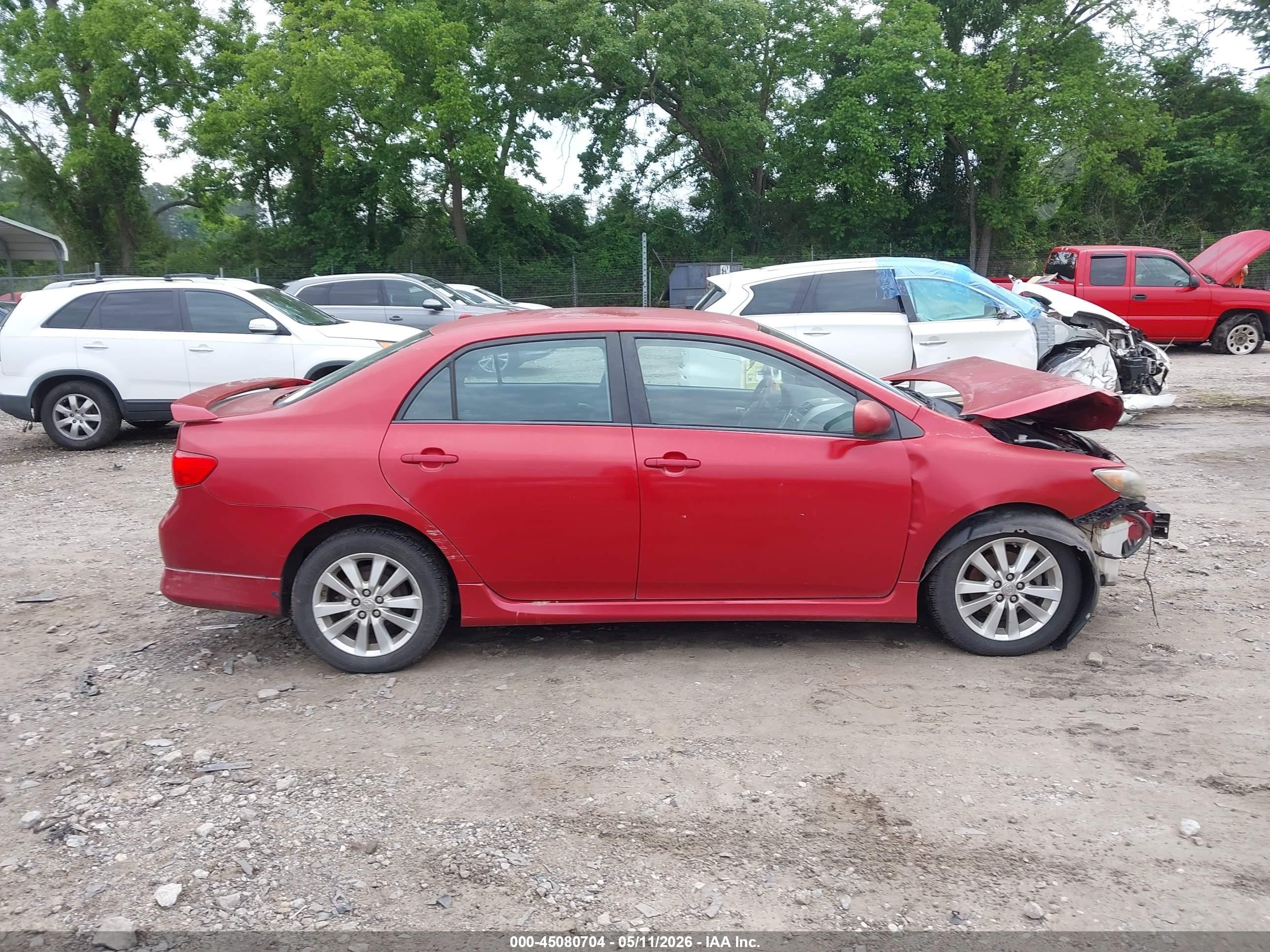 2010 Toyota Corolla S Red vin: 1NXBU4EE3AZ248063