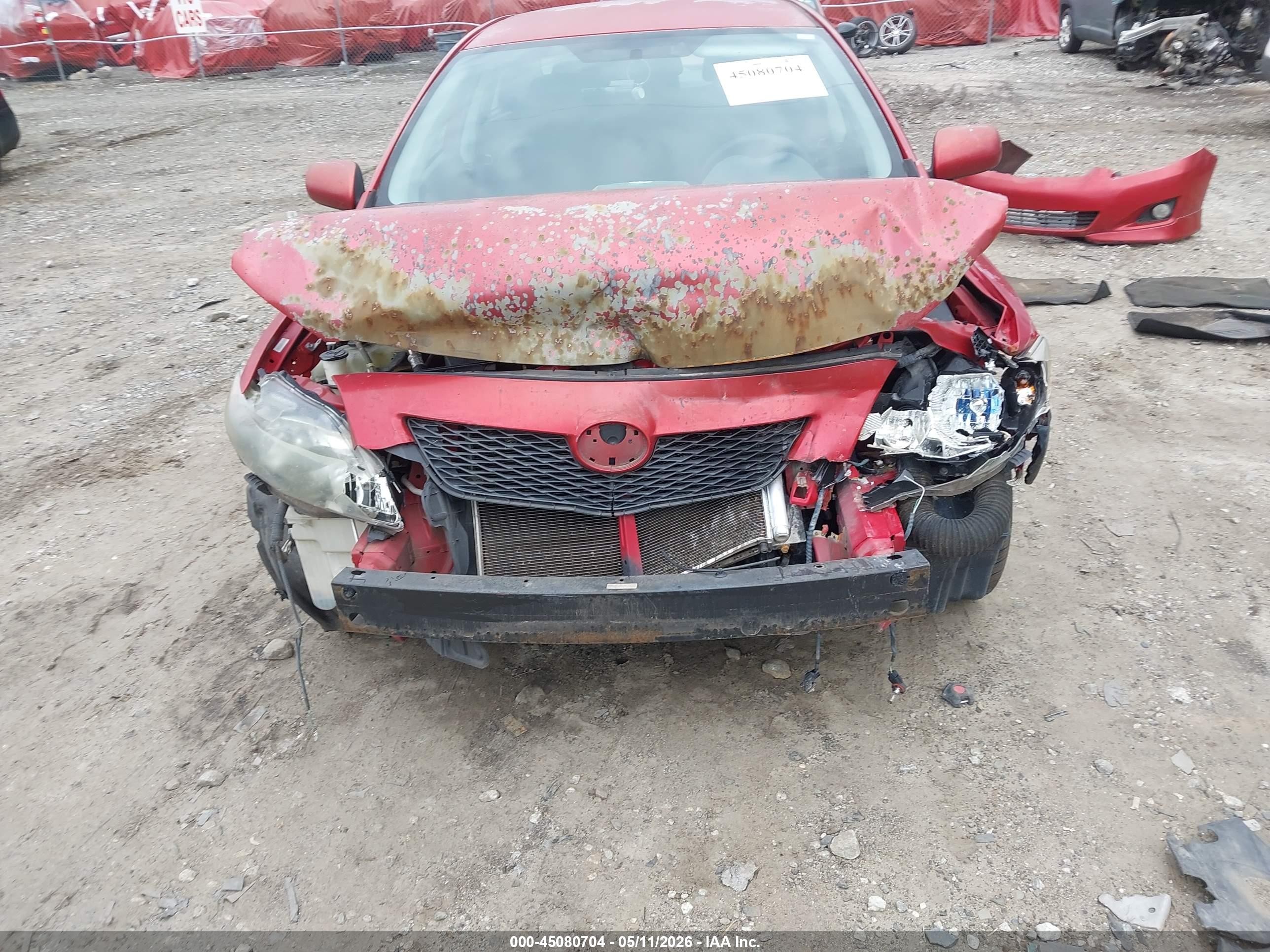 2010 Toyota Corolla S Red vin: 1NXBU4EE3AZ248063