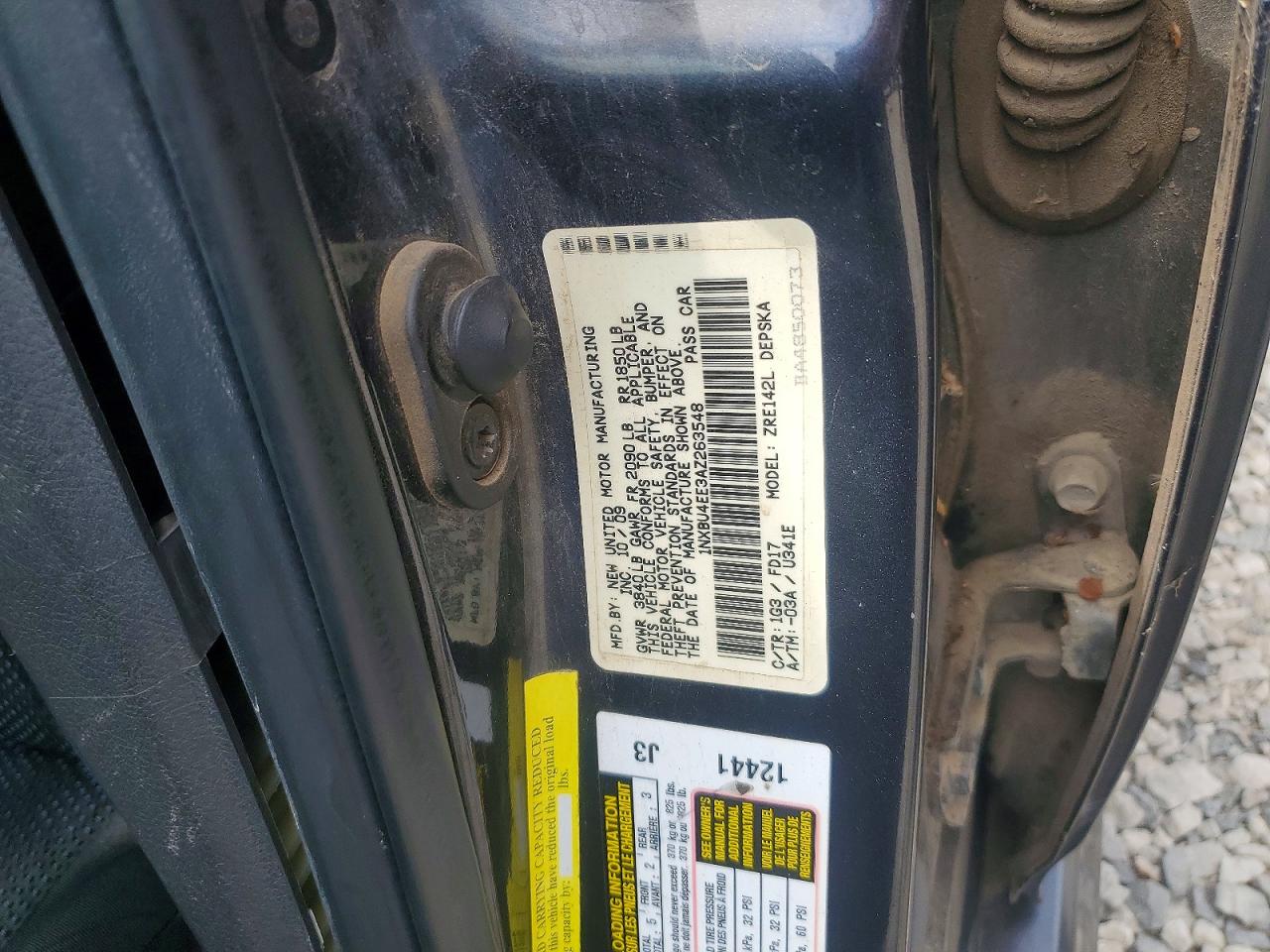 2010 Toyota Corolla S Charcoal vin: 1NXBU4EE3AZ263548