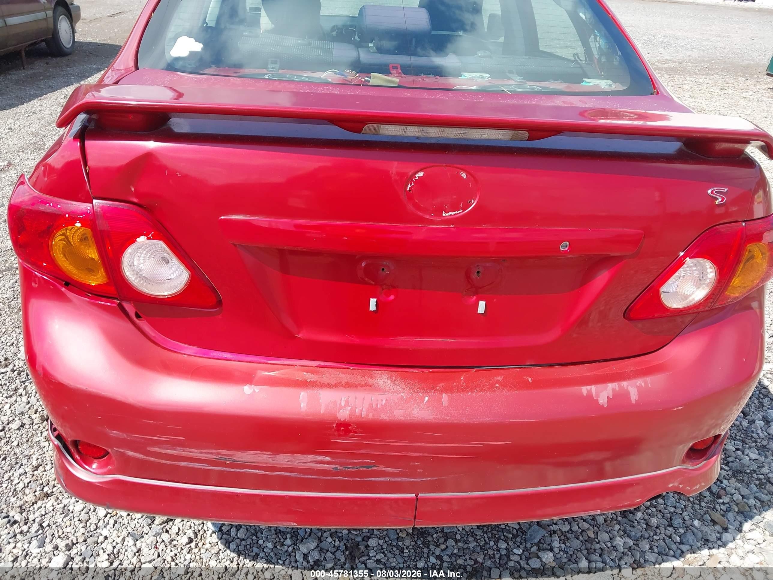 2010 Toyota Corolla S Red vin: 1NXBU4EE3AZ270905