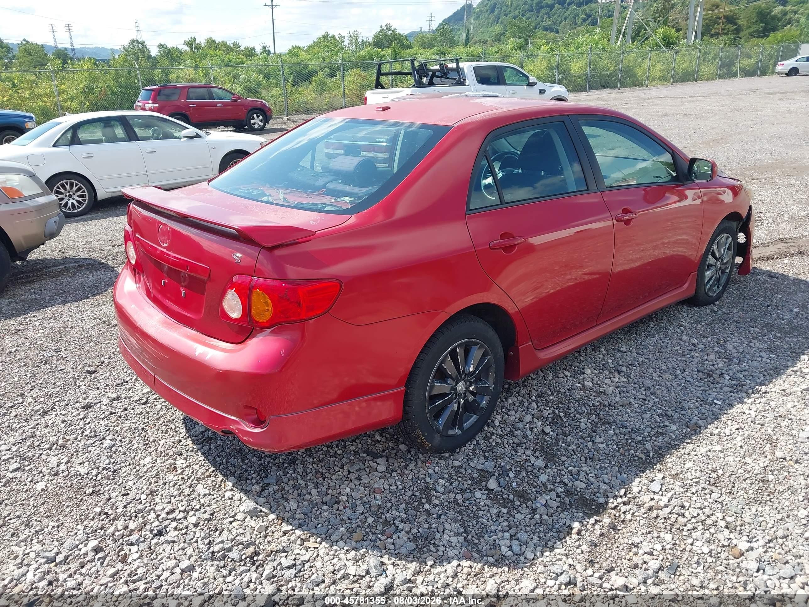 2010 Toyota Corolla S Red vin: 1NXBU4EE3AZ270905