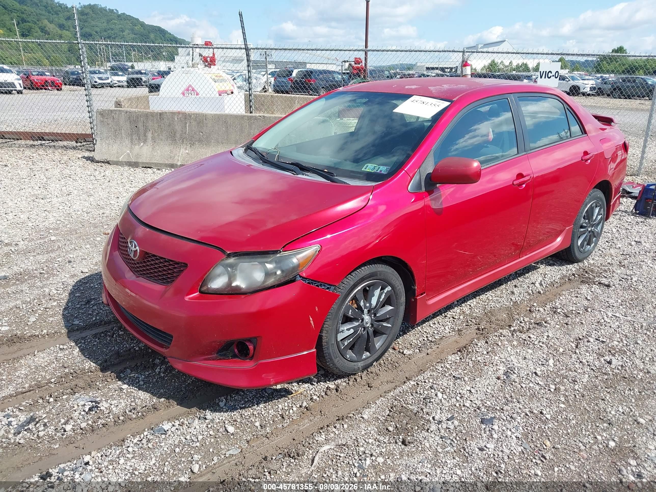 2010 Toyota Corolla S Red vin: 1NXBU4EE3AZ270905