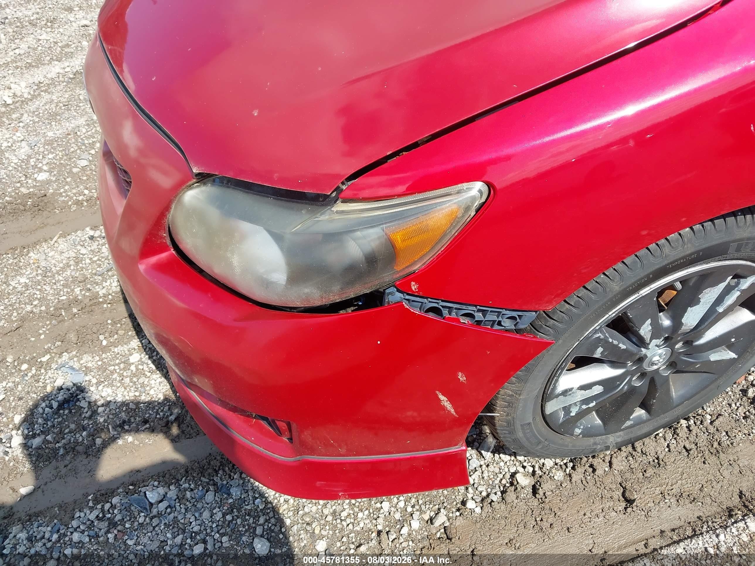 2010 Toyota Corolla S Red vin: 1NXBU4EE3AZ270905