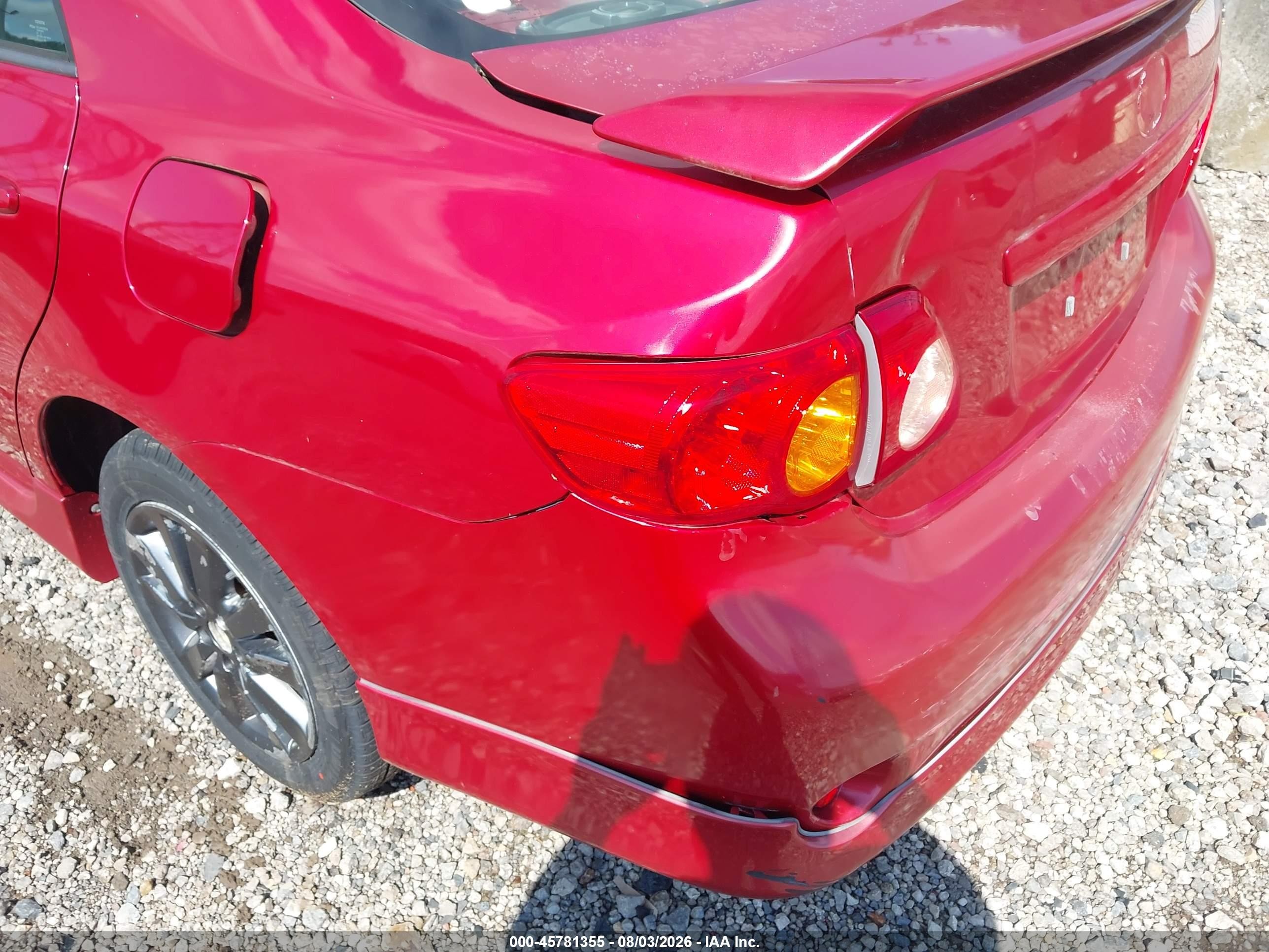 2010 Toyota Corolla S Red vin: 1NXBU4EE3AZ270905