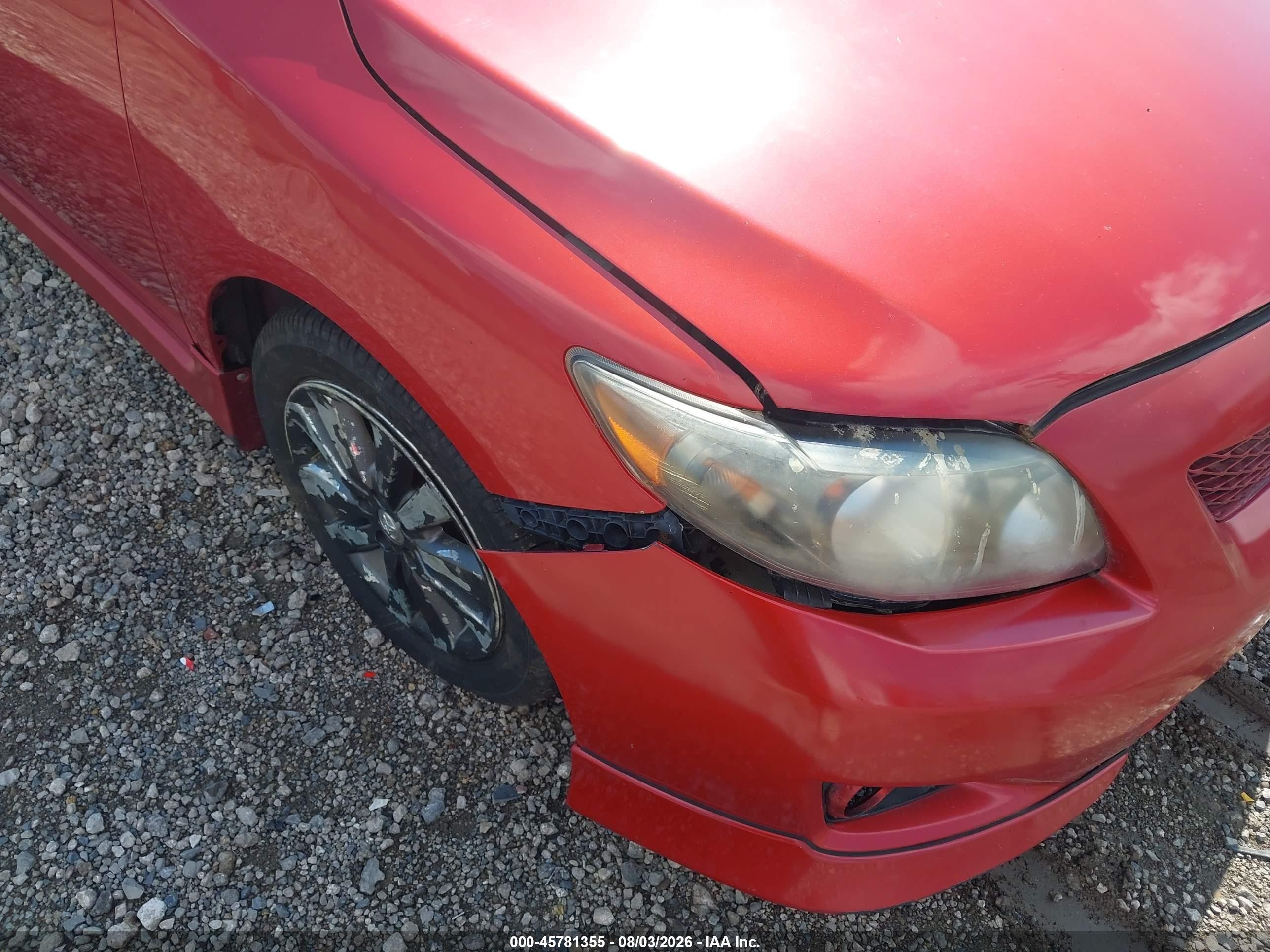 2010 Toyota Corolla S Red vin: 1NXBU4EE3AZ270905