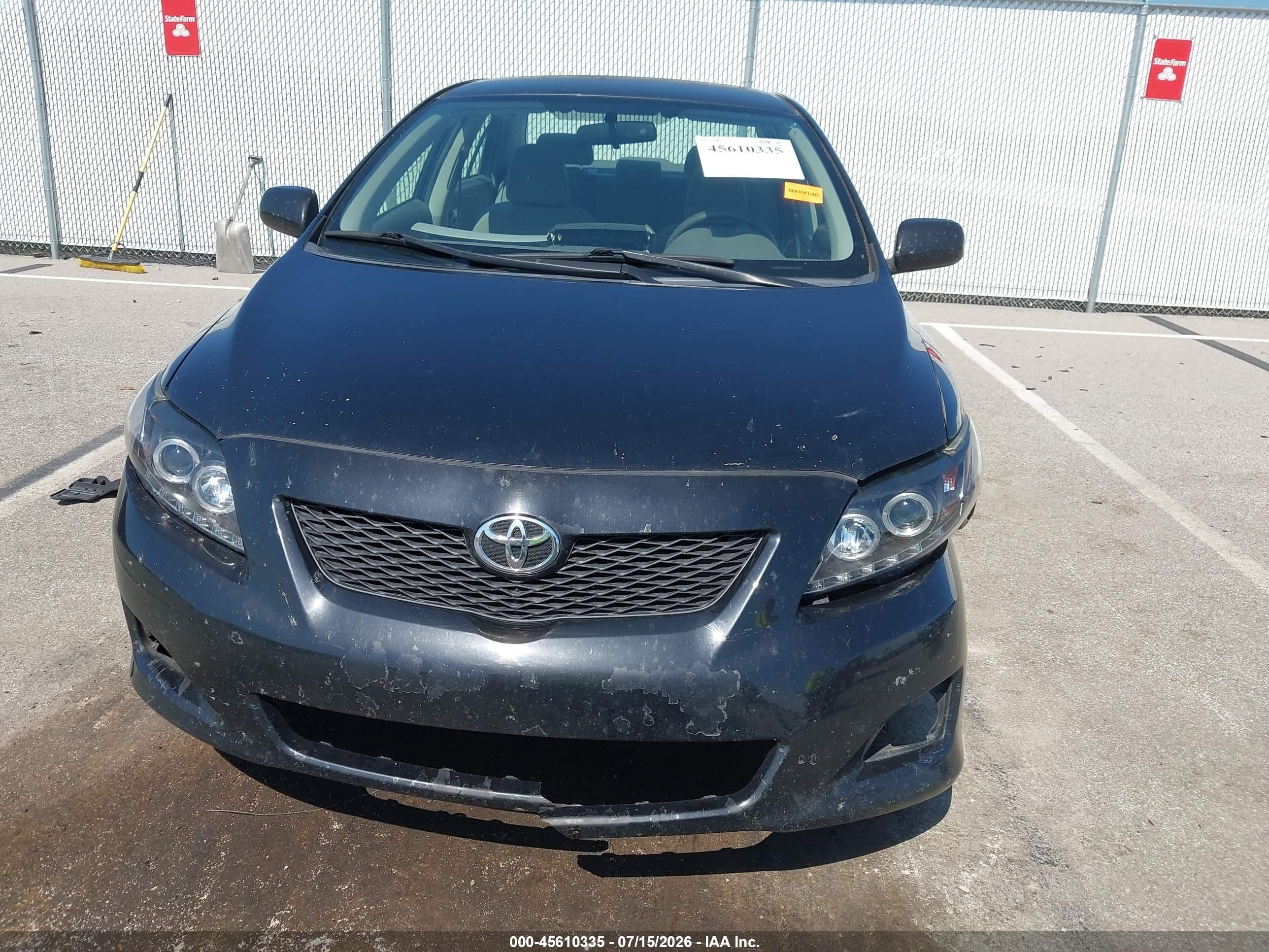 2010 Toyota Corolla Le Black vin: 1NXBU4EE3AZ287154