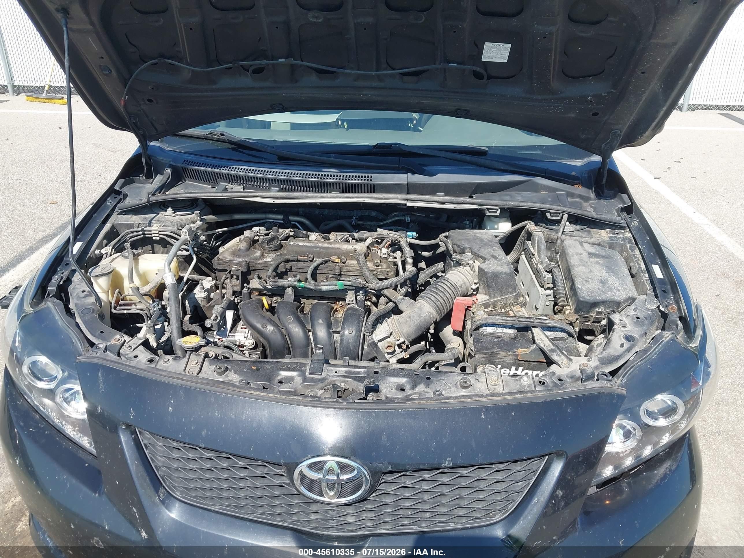 2010 Toyota Corolla Le Black vin: 1NXBU4EE3AZ287154