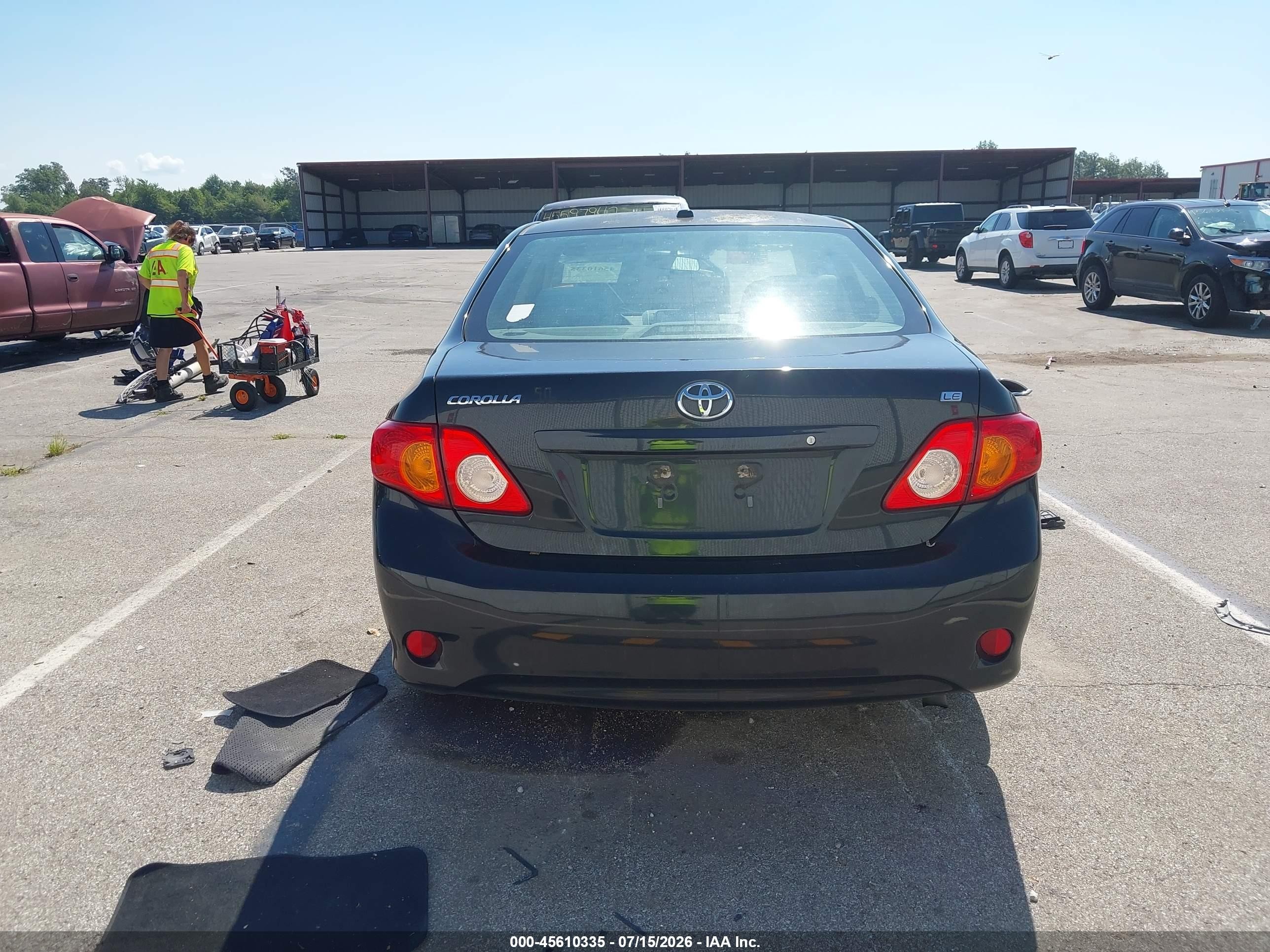 2010 Toyota Corolla Le Black vin: 1NXBU4EE3AZ287154