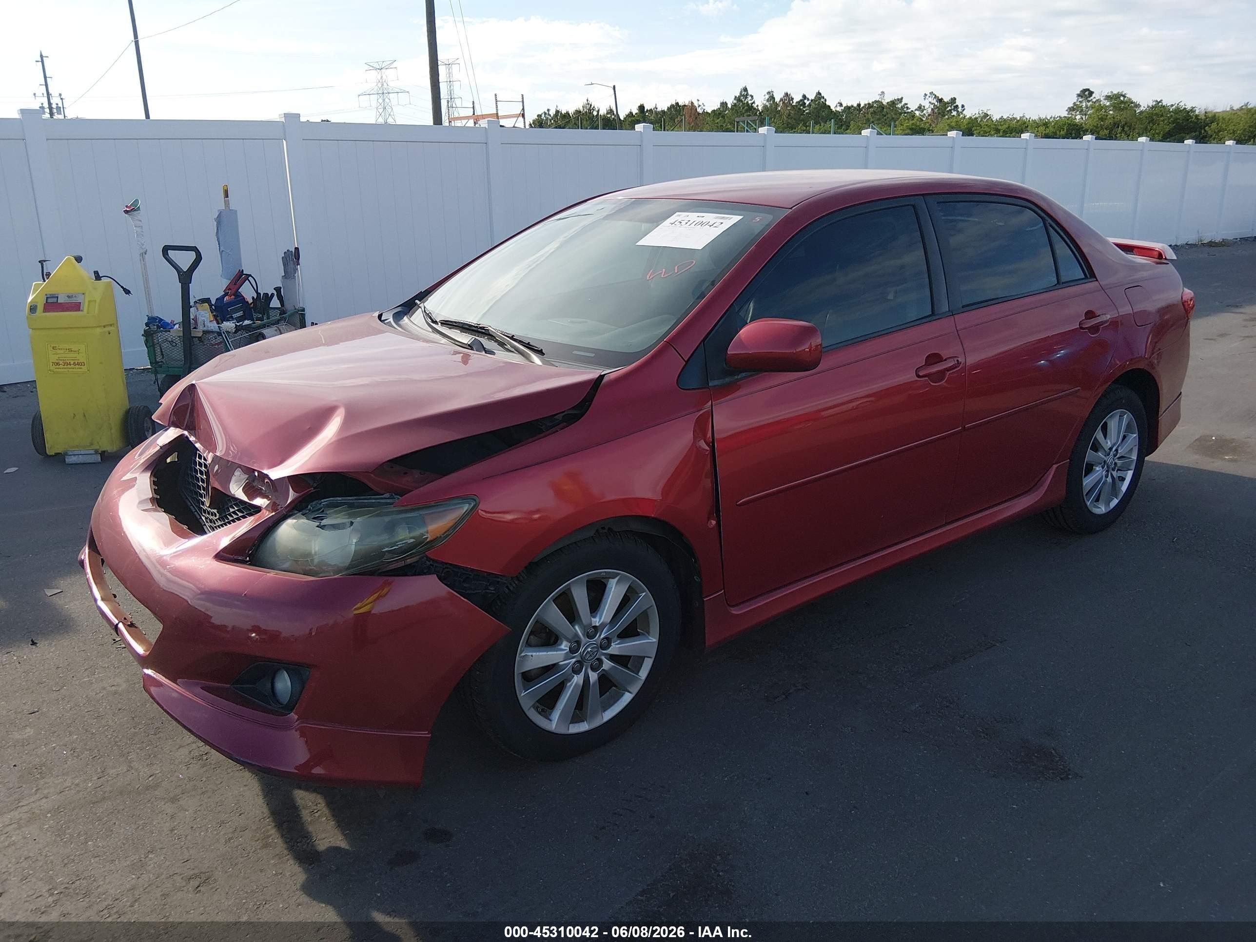 2010 Toyota Corolla S Red vin: 1NXBU4EE3AZ293858
