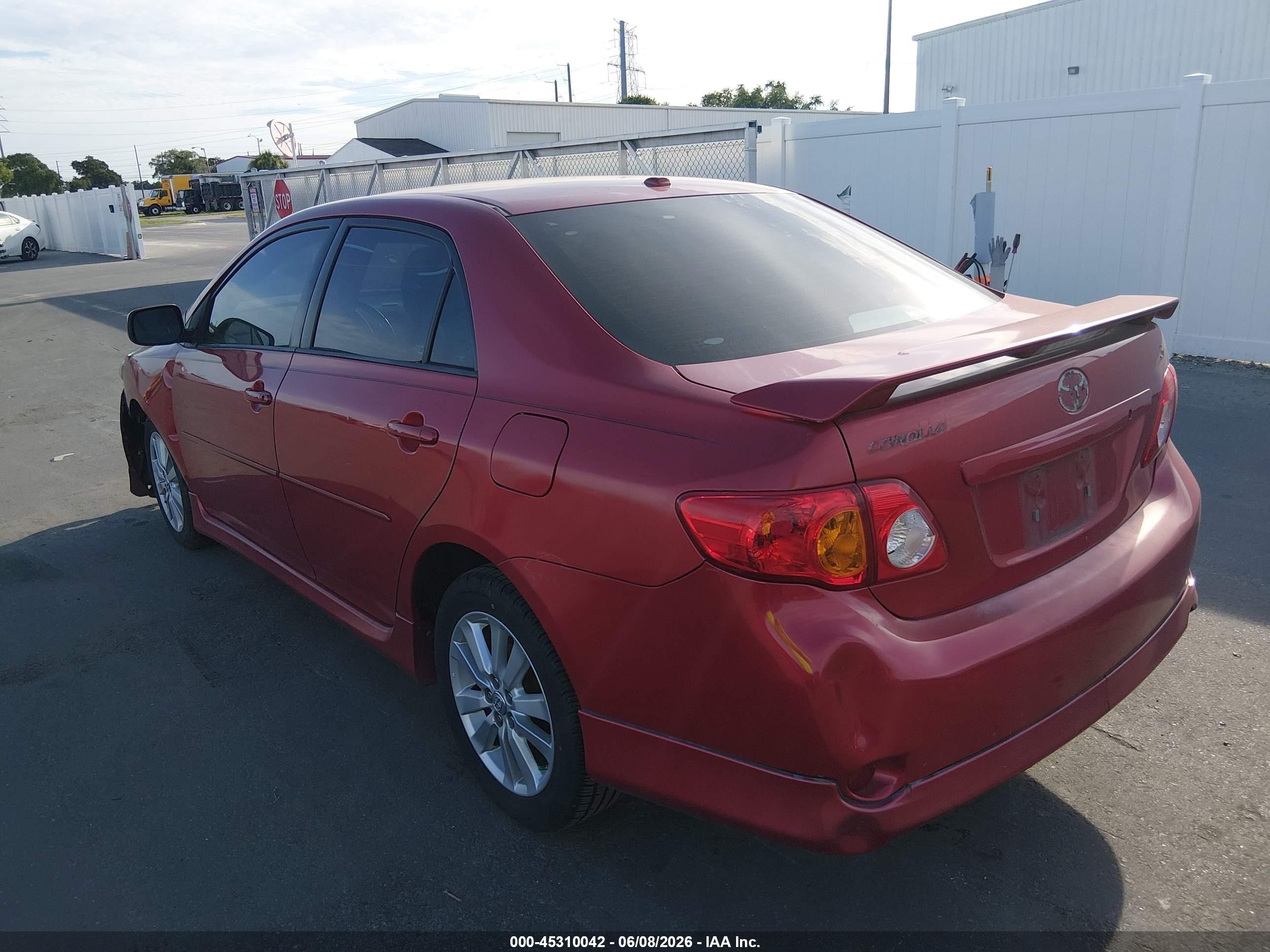 2010 Toyota Corolla S Red vin: 1NXBU4EE3AZ293858