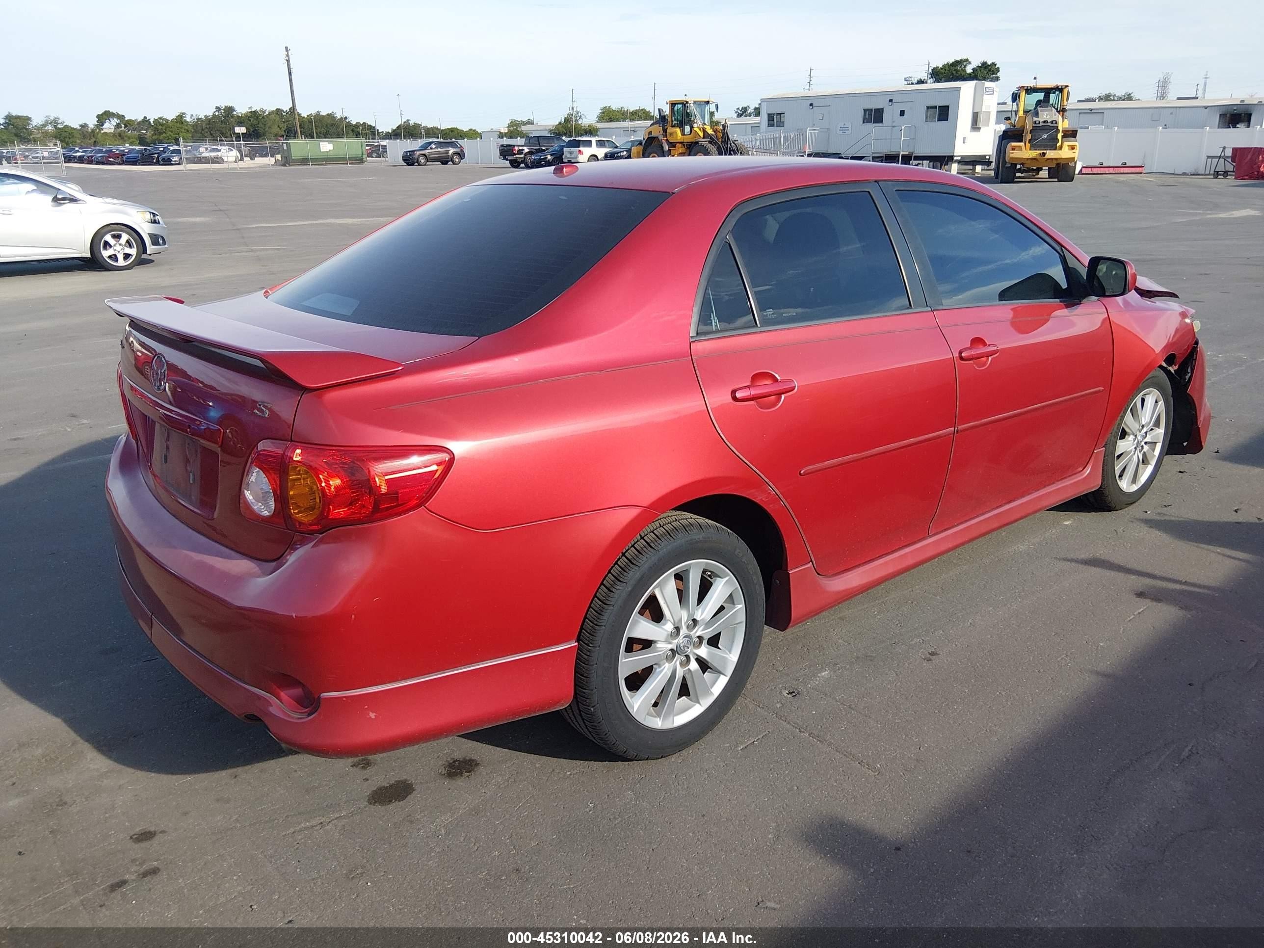 2010 Toyota Corolla S Red vin: 1NXBU4EE3AZ293858