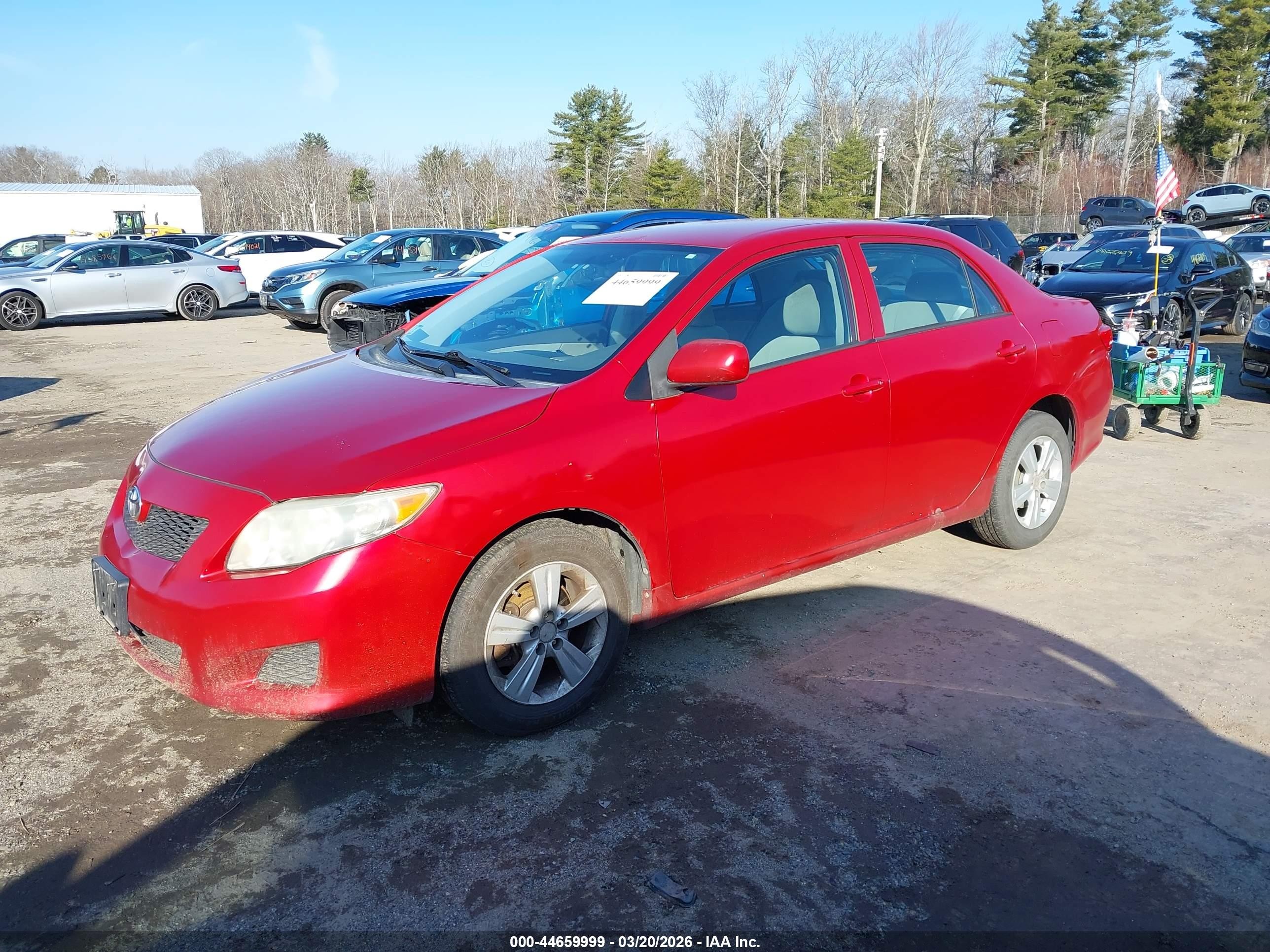 2010 Toyota Corolla Le Red vin: 1NXBU4EE3AZ294847