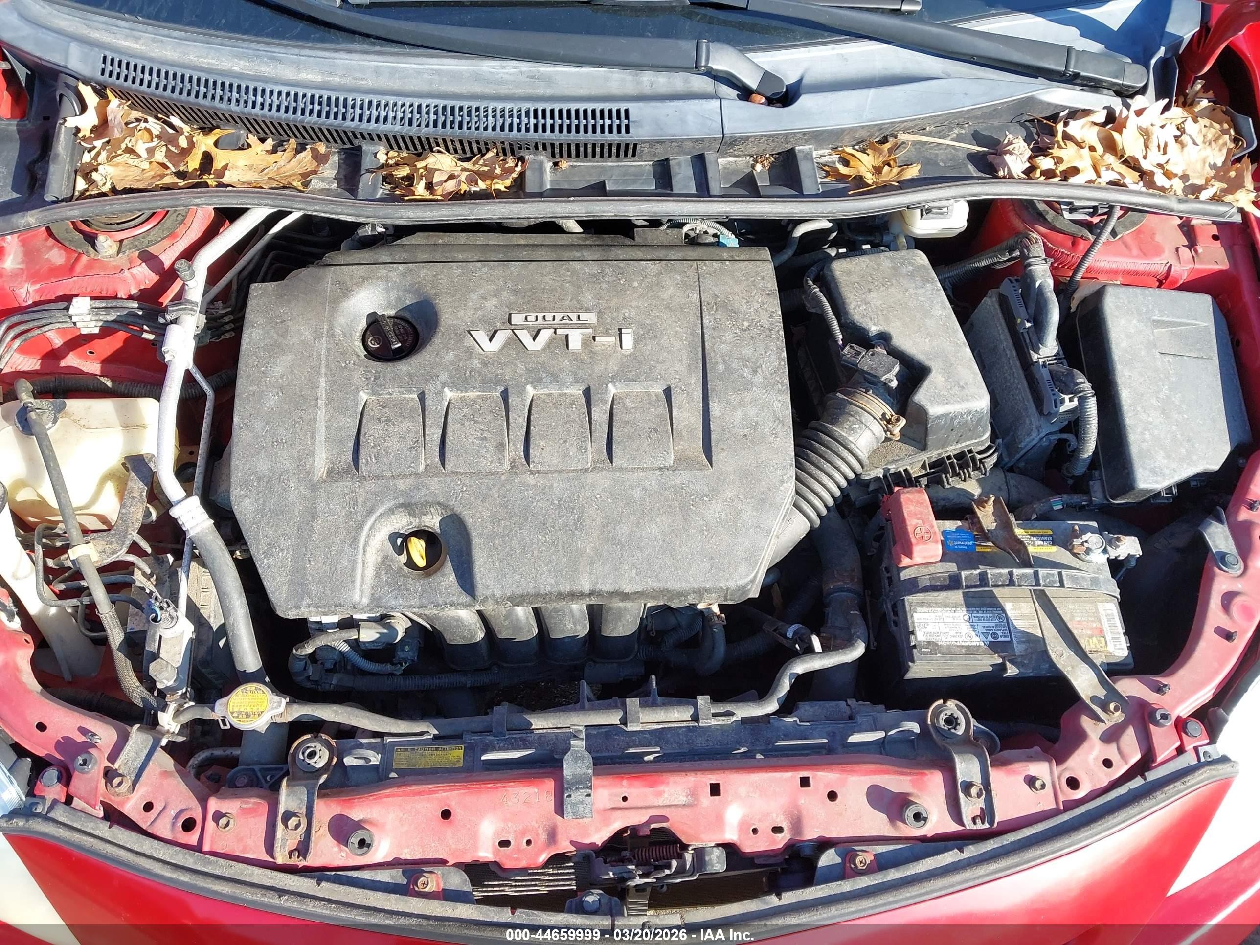 2010 Toyota Corolla Le Red vin: 1NXBU4EE3AZ294847