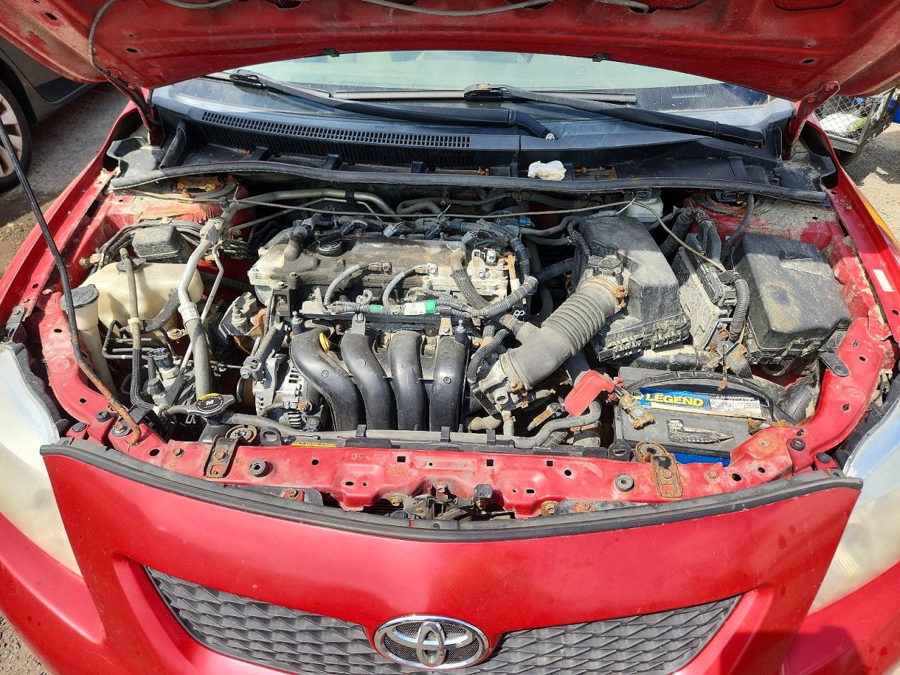 2010 Toyota Corolla Le Red vin: 1NXBU4EE3AZ310464